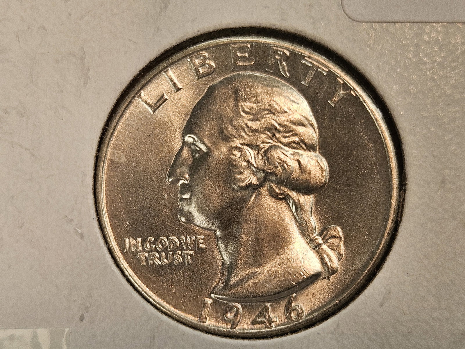 Very Choice Brilliant Uncirculated 1946 Washington Quarter: Great luster