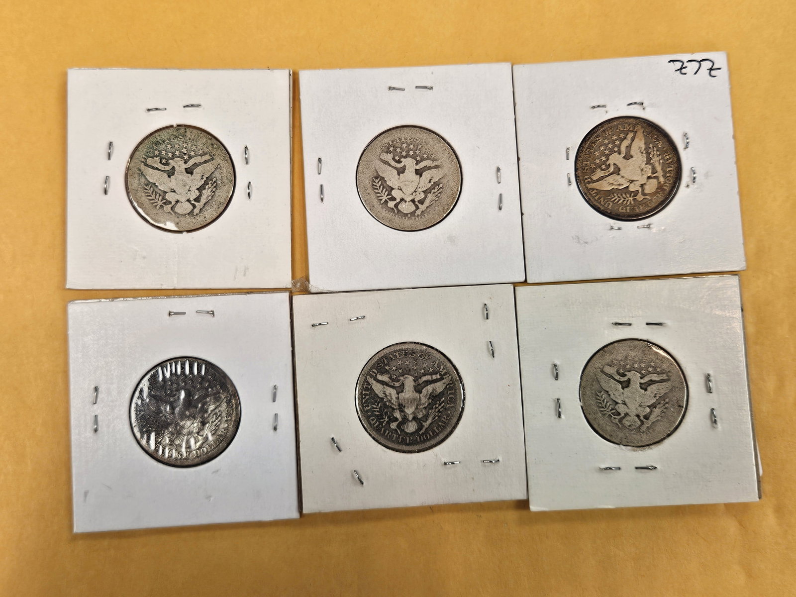 Six little better Barber Quarters - 3