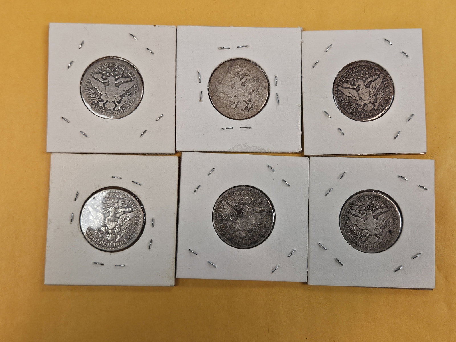 Six little better Barber Quarters - 3