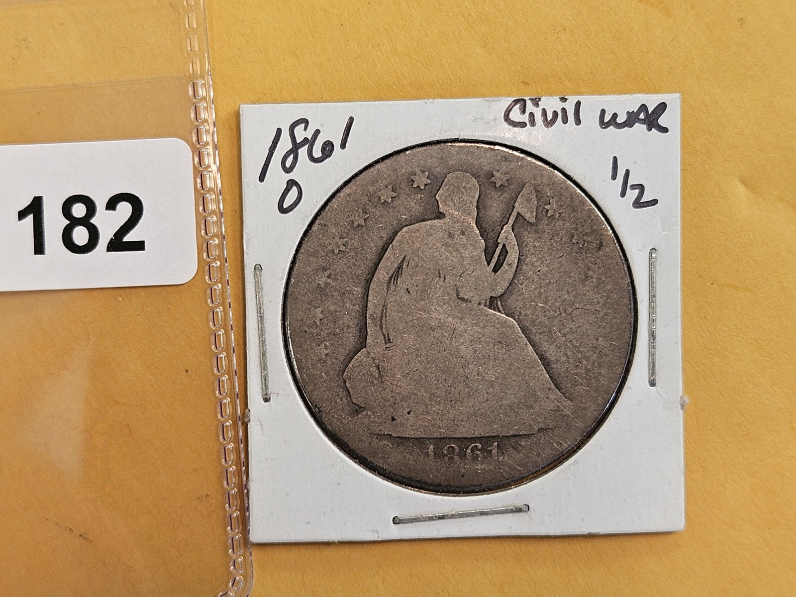 1861-O Seated Liberty silver Half Dollar (1 of 2)