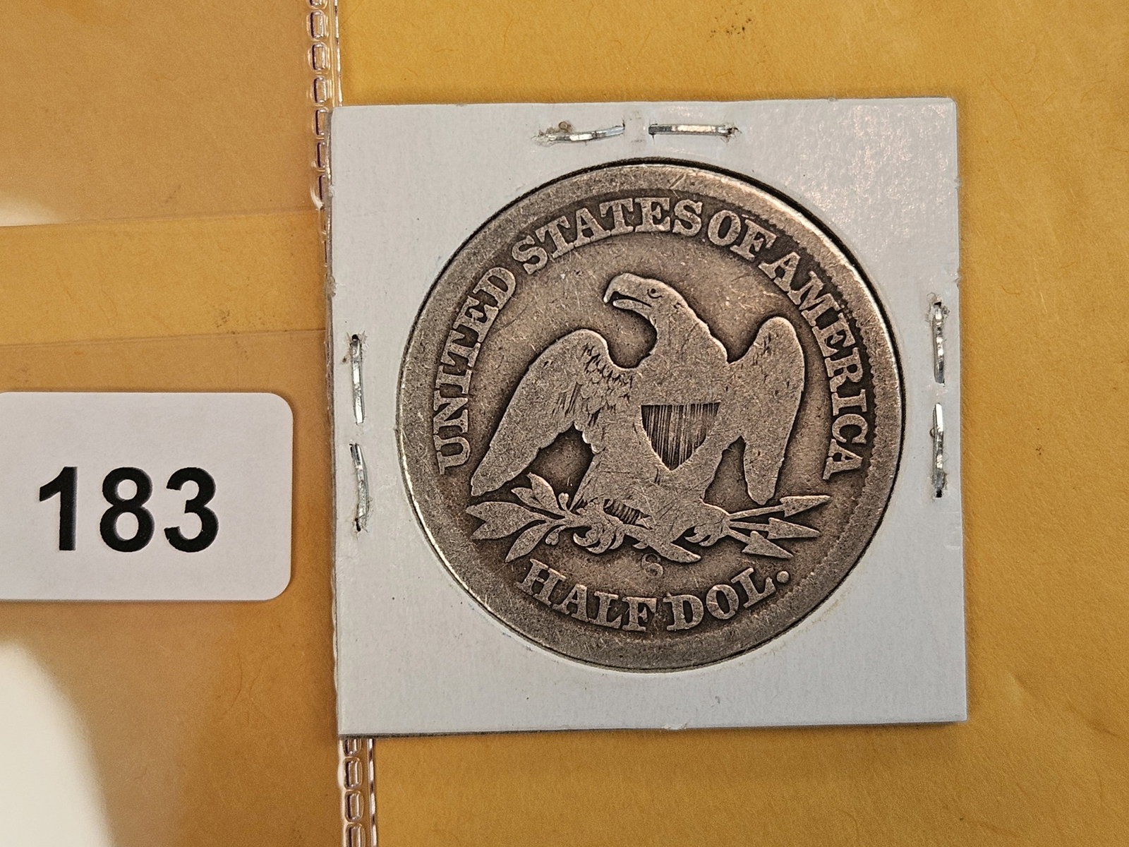 1864-S Seated Liberty silver Half Dollar - 3