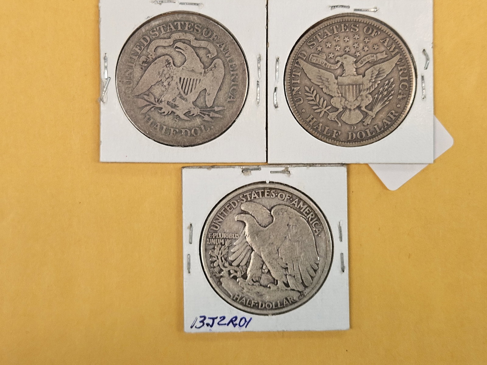Three mixed silver Half Dollars - 3