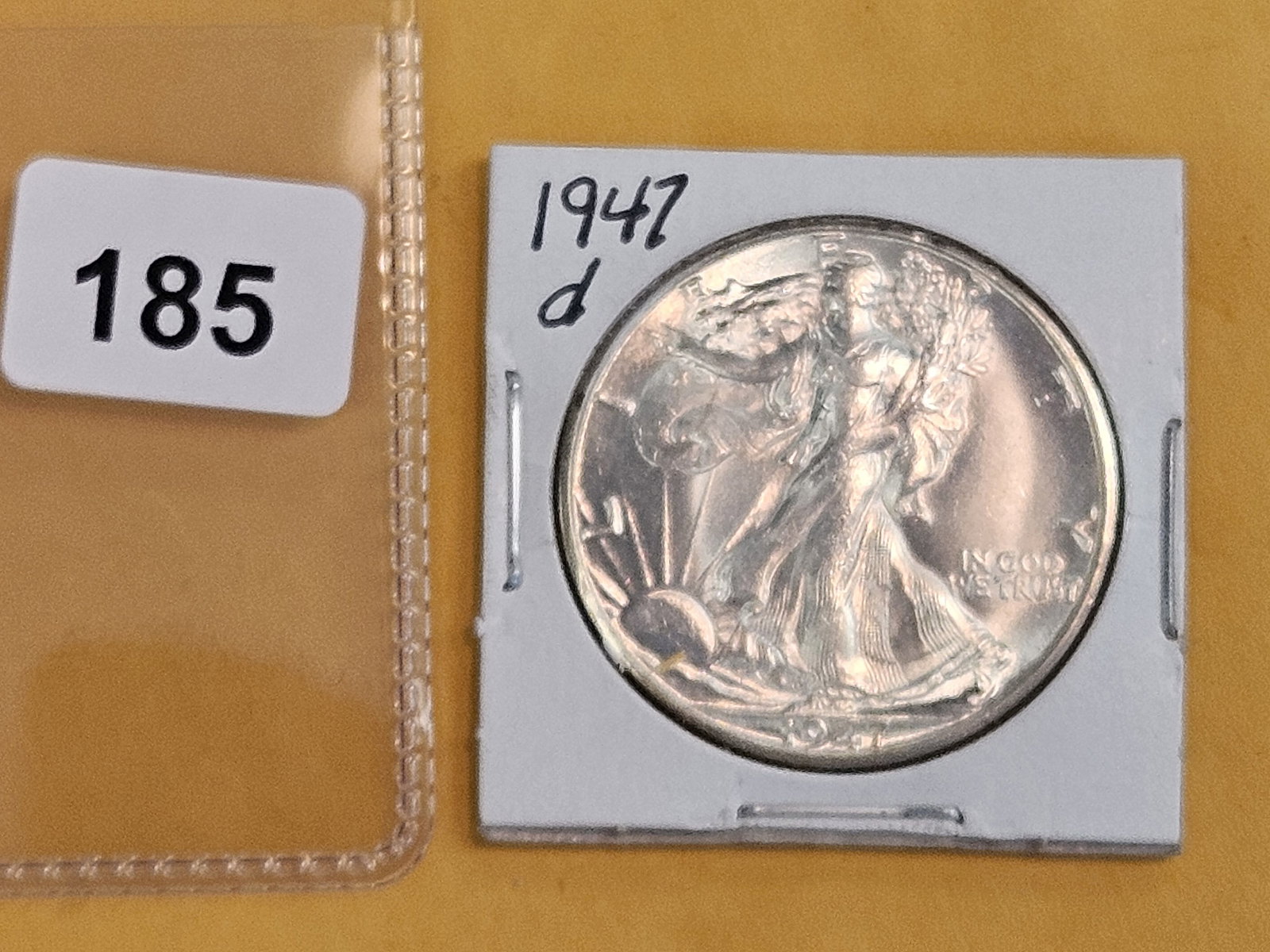 Very Choice Brilliant Uncirculated 1947-D Walking Liberty Half Dollar - 2