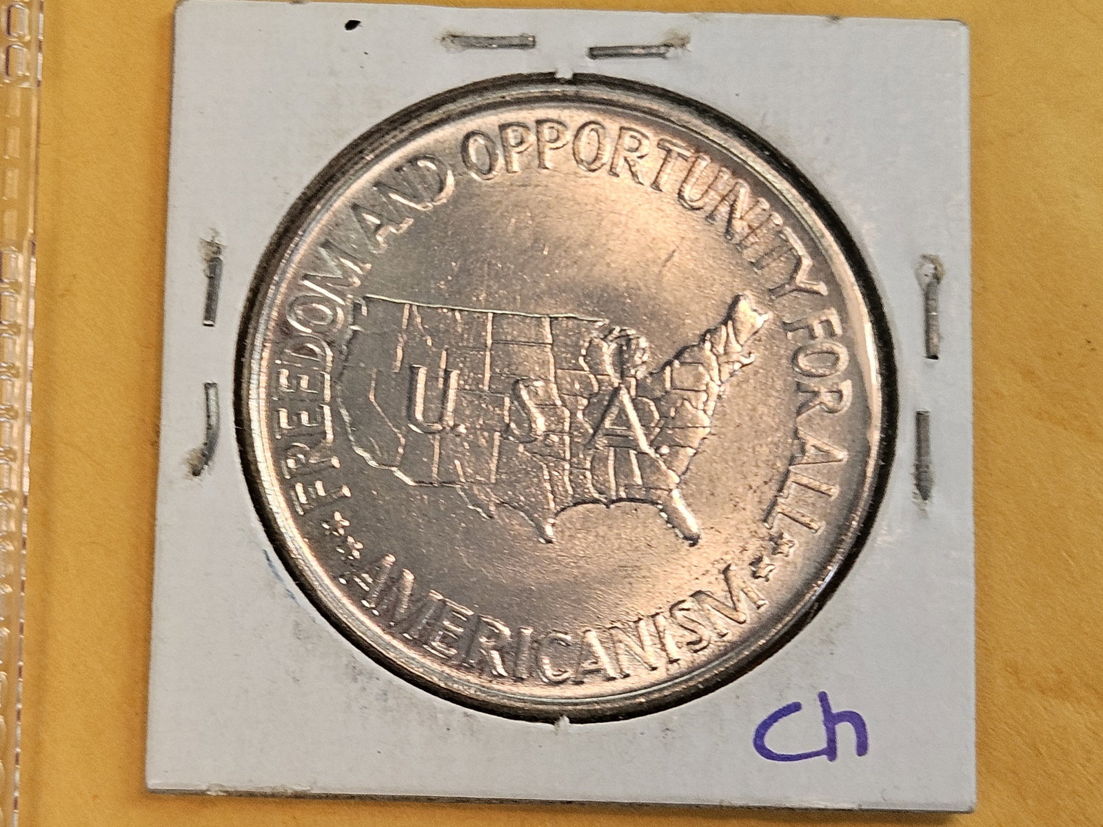 Very Choice Brilliant Uncirculated 1952 Commemorative silver half dollar - 3