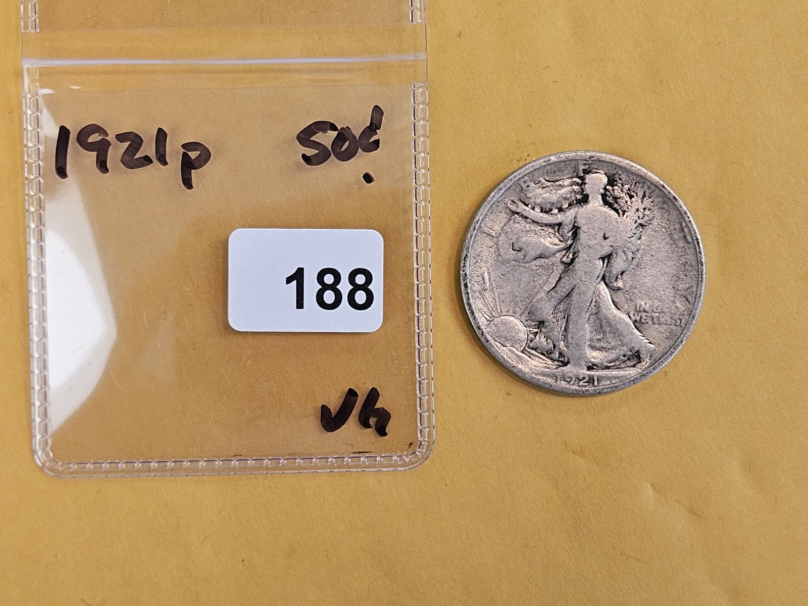 Key Date 1921 Walking Liberty silver half dollar - 2
