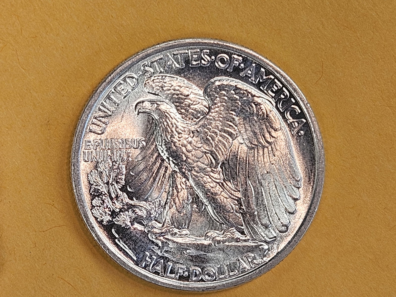 Very Choice Brilliant Uncirculated 1943 Walking Liberty Half Dollar - 6