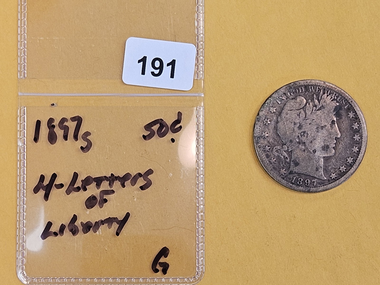 KEY DATE! 1897-S Barber Half Dollar in Good - 2