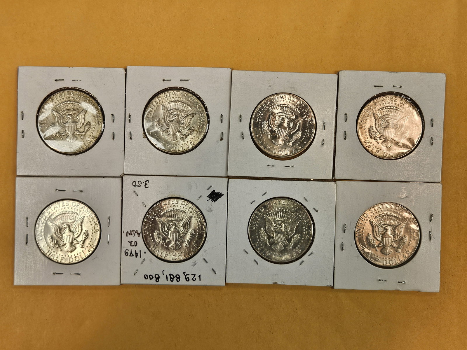 EIght, mixed, Silver Kennedy half Dollars - 3
