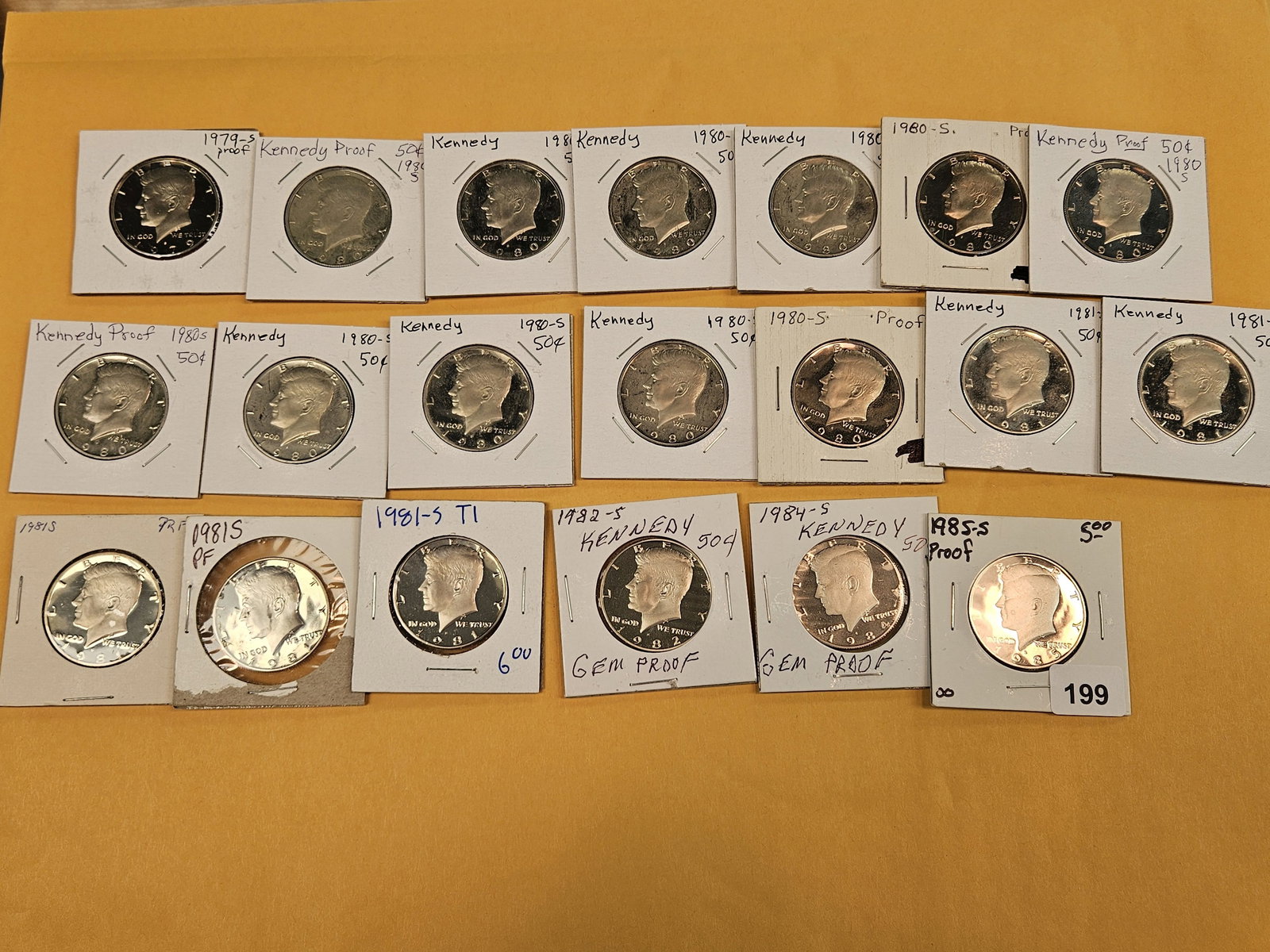 Twenty Proof Kennedy Half Dollars - 2