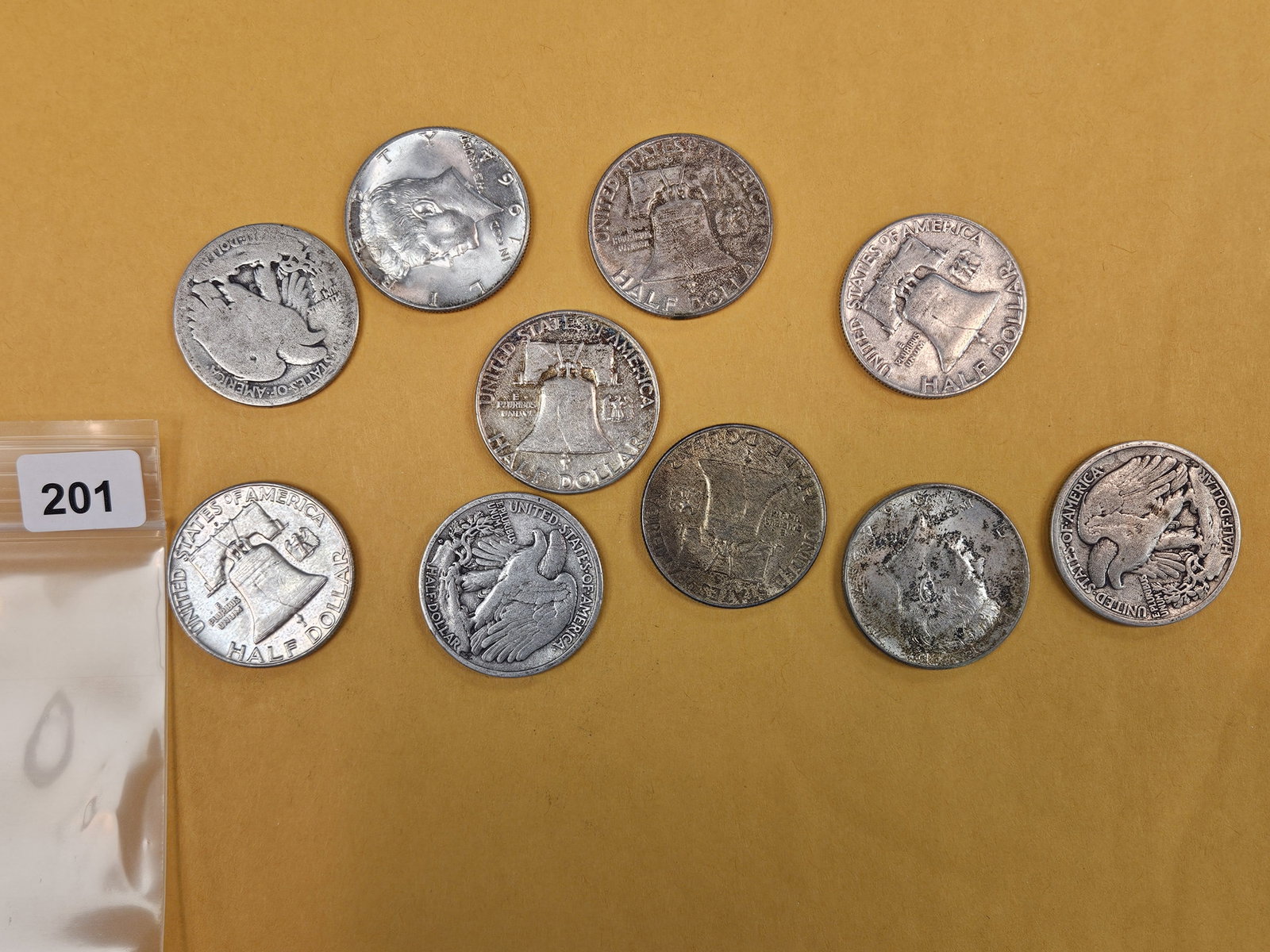 Ten mixed Silver Half Dollars (1 of 2)