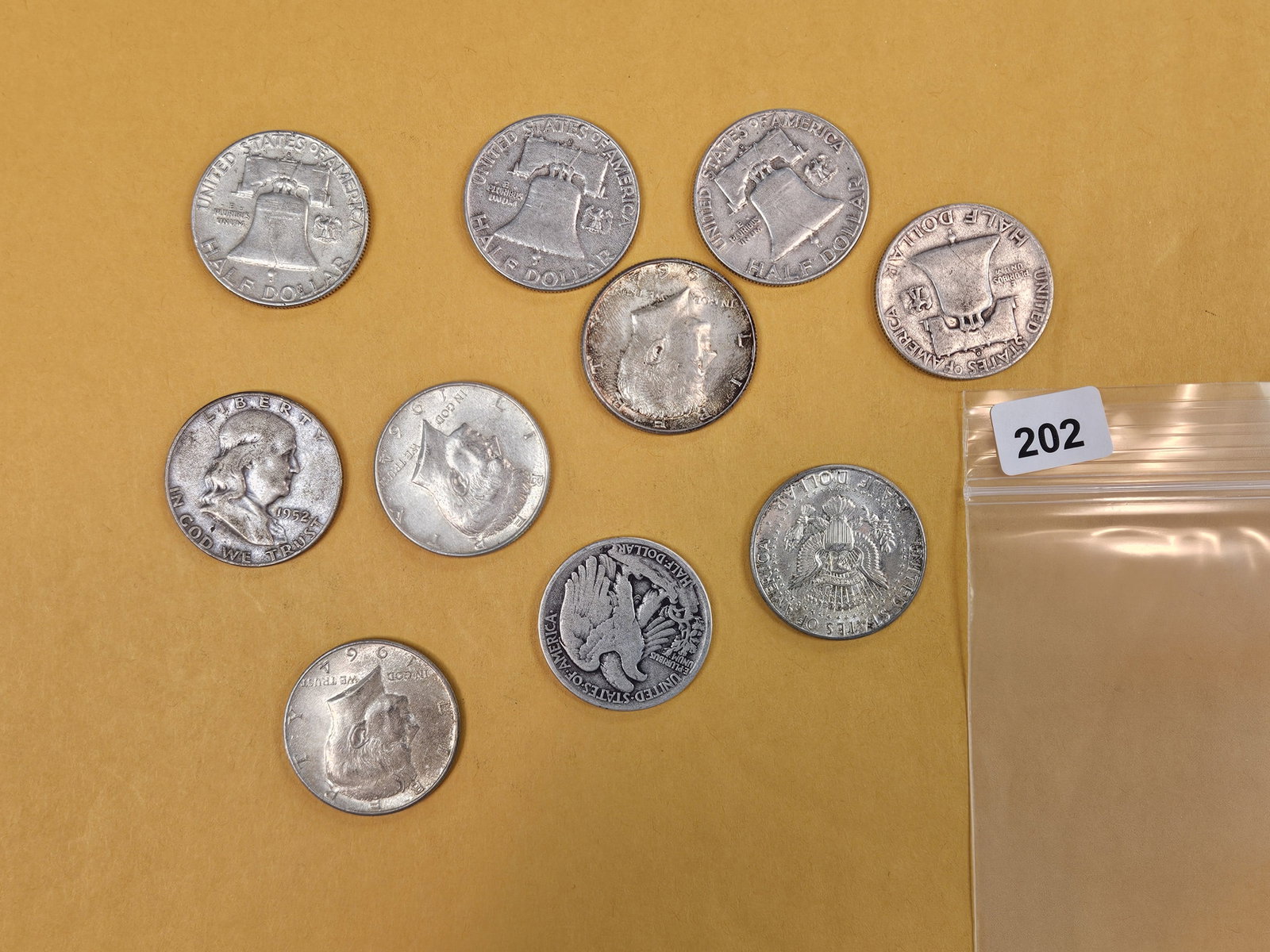 Ten mixed Silver Half Dollars (1 of 2)