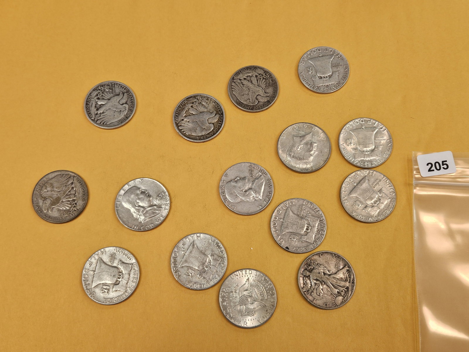 Fifteen mixed silver Half Dollars - 2