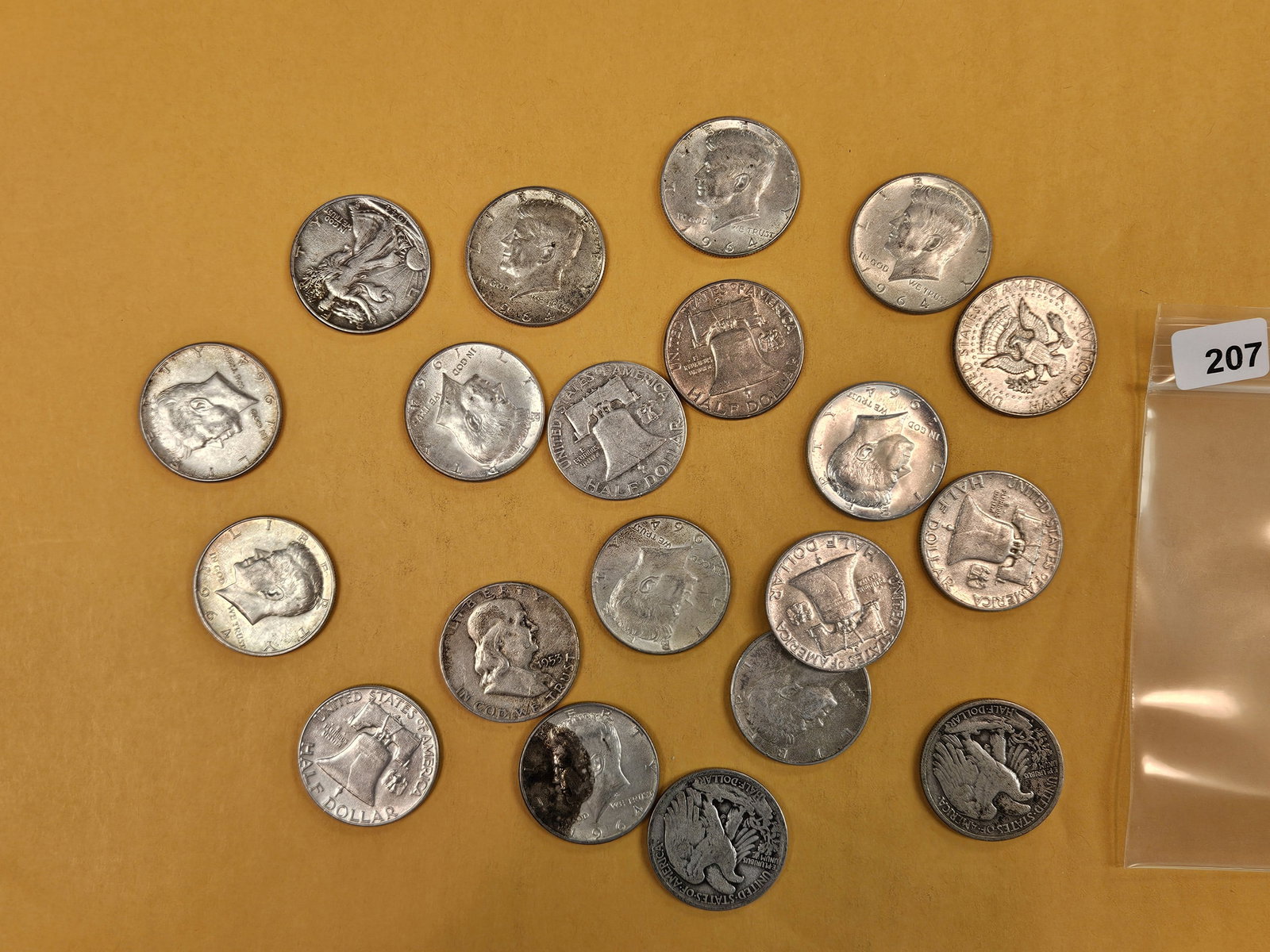 Twenty mixed Silver Half Dollars: All 90% silver