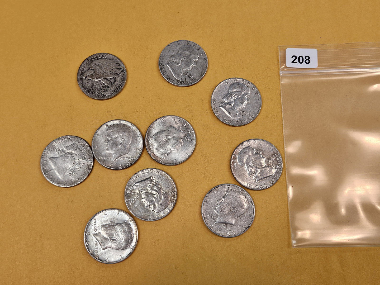 Ten mixed Silver Half Dollars - 2