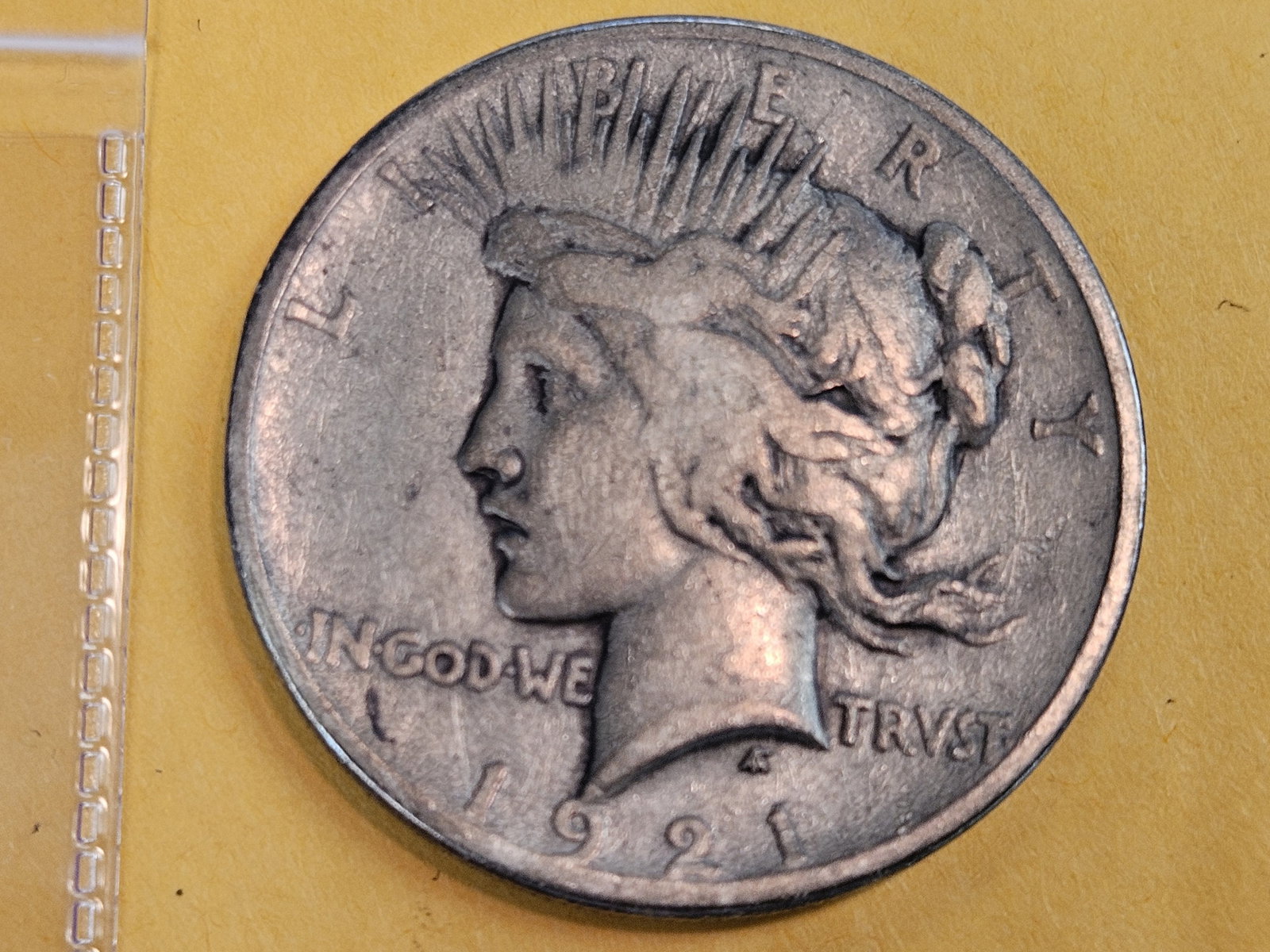 KEY DATE! 1921 Peace Dollar in Very Fine: Little more circulated