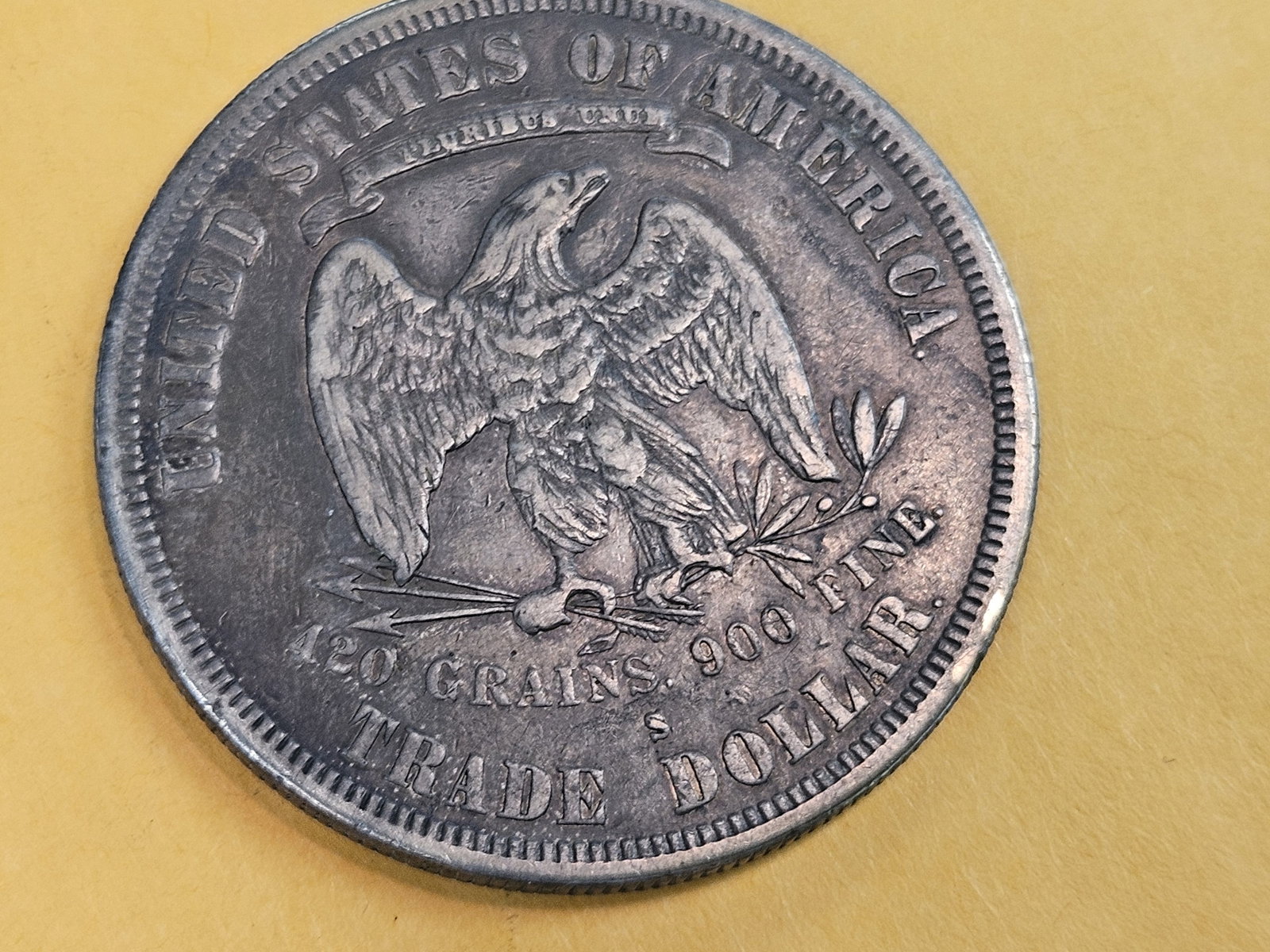 1877-S Trade silver Dollar in Very Fine plus - 4