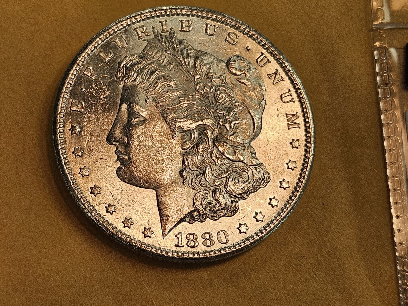Choice Brilliant Uncirculated plus 1880-S Morgan Silver Dollar - 3
