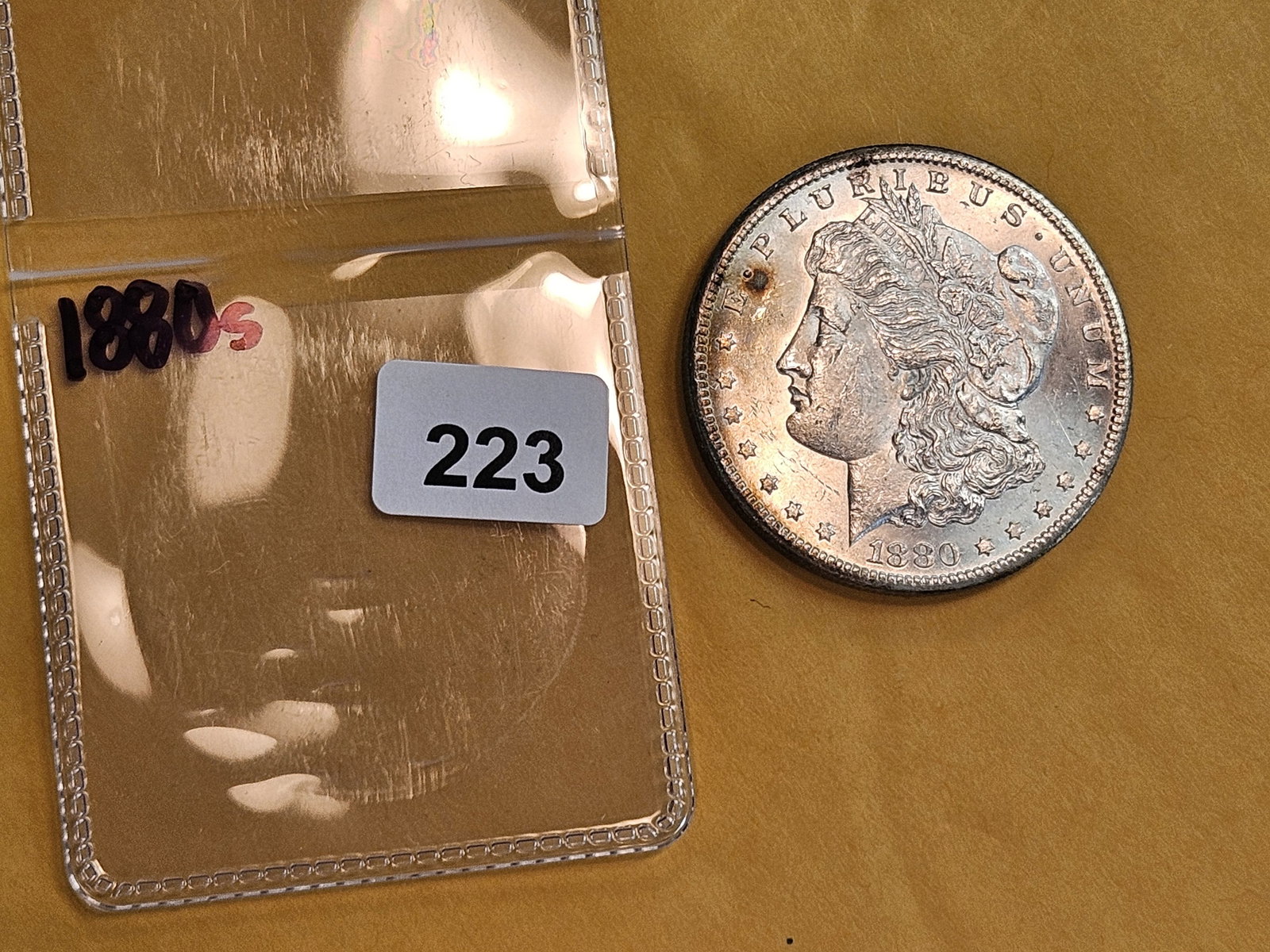 Choice Brilliant Uncirculated Plus 1880-S Morgan Silver Dollar - 2