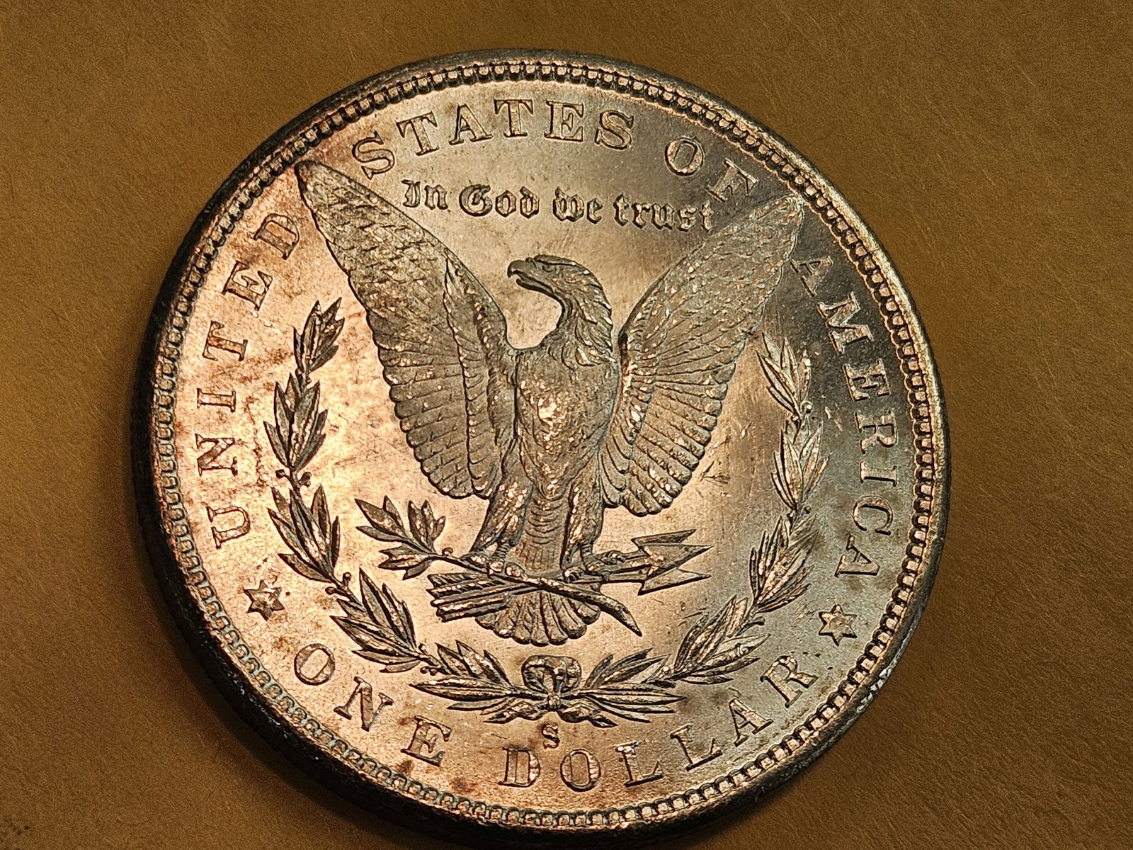 Choice Brilliant Uncirculated Plus 1880-S Morgan Silver Dollar - 7