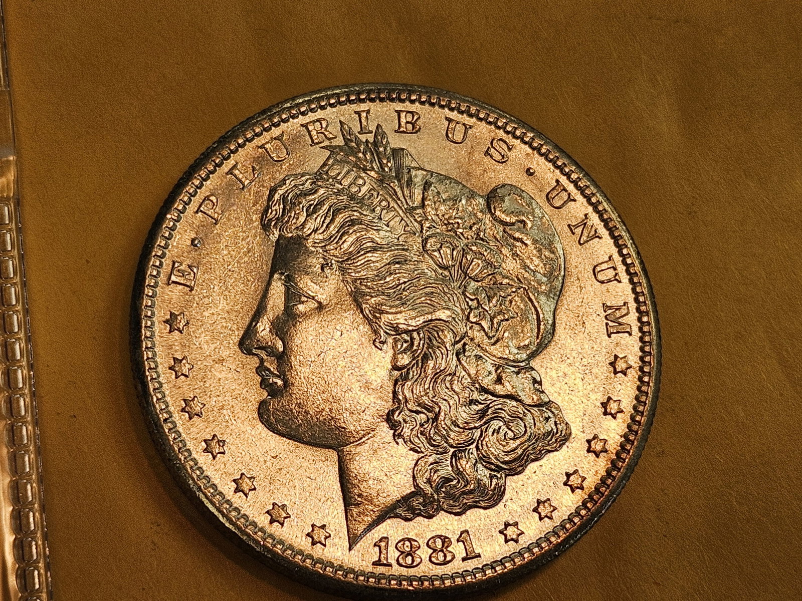 Very Choice Brilliant Uncirculated 1881-S Morgan Silver Dollar - 5