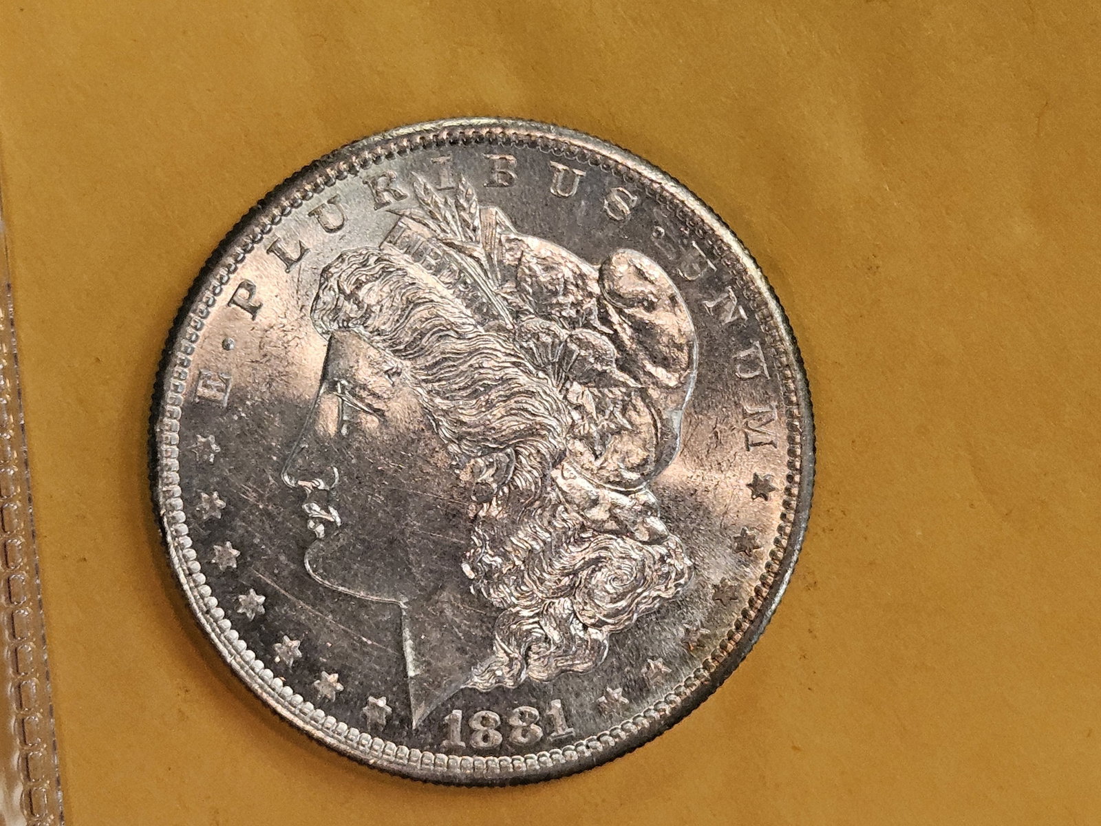 Very Choice Brilliant Uncirculated 1881-S Morgan Silver Dollar - 6