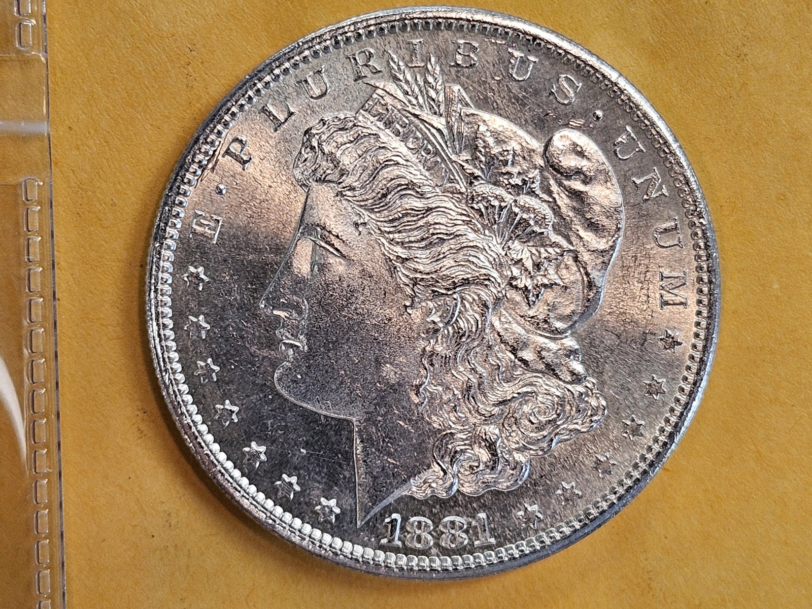 Very Choice Brilliant Uncirculated 1881-S Morgan Silver Dollar: near Gem