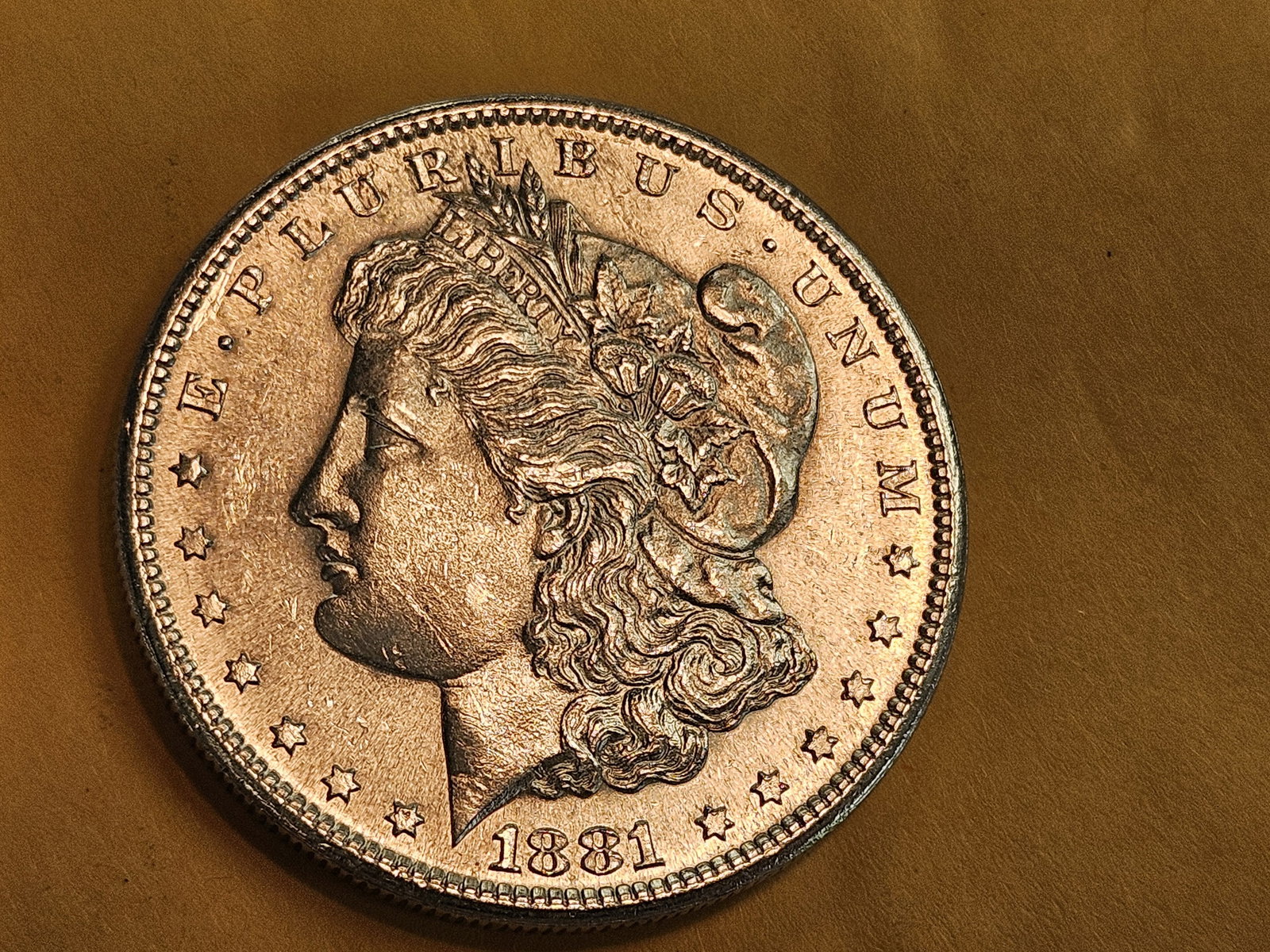 Very Choice Brilliant Uncirculated 1881-S Morgan Silver Dollar - 4