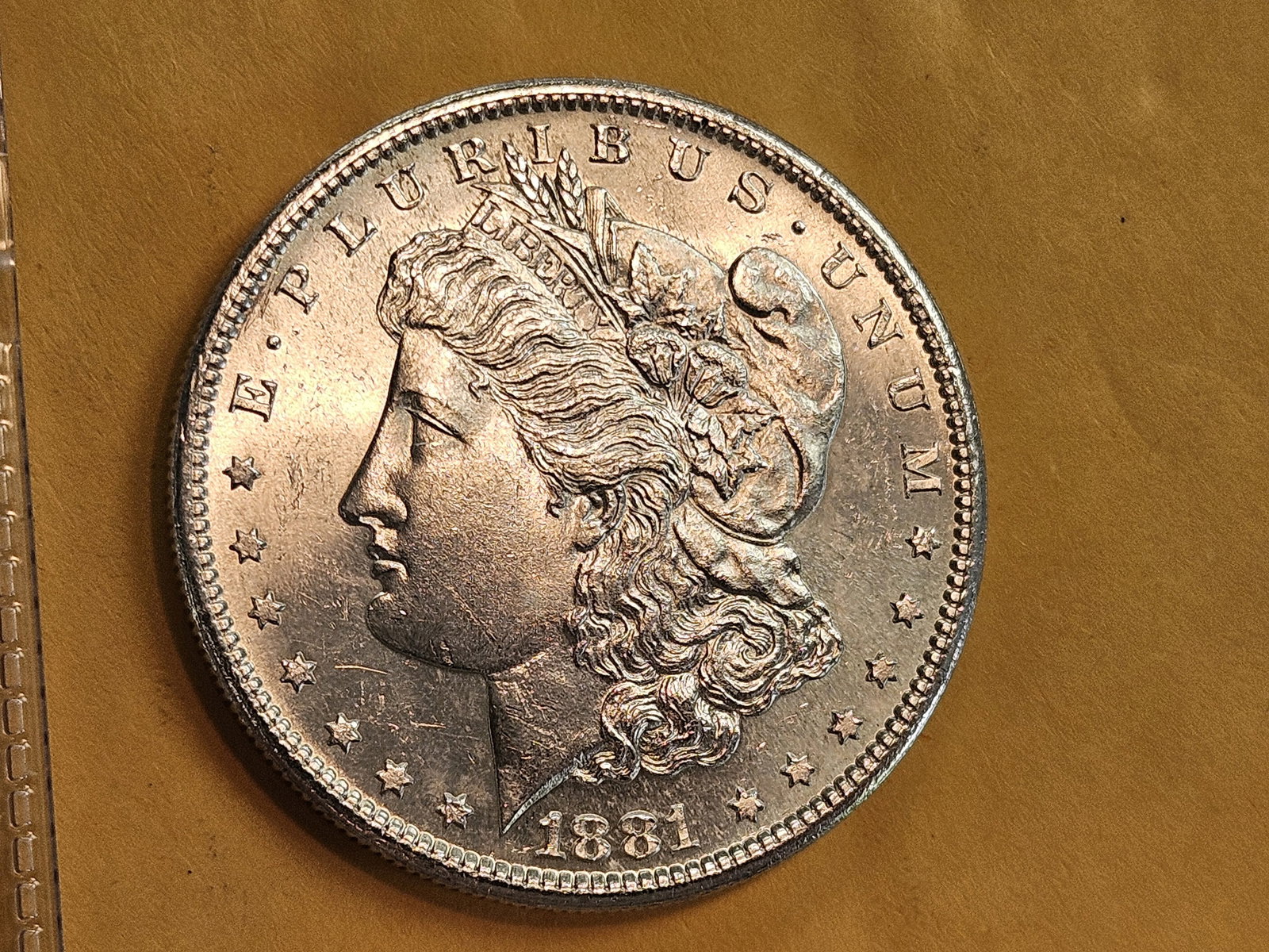 Very Choice Brilliant Uncirculated 1881-S Morgan Silver Dollar - 5