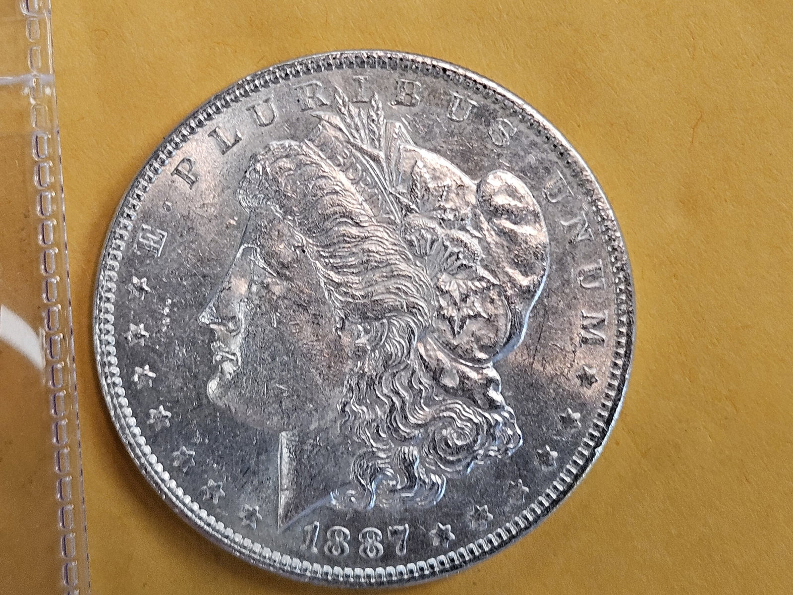 Very Choice Brilliant Uncirculated 1887 Morgan Silver Dollar: Very nice