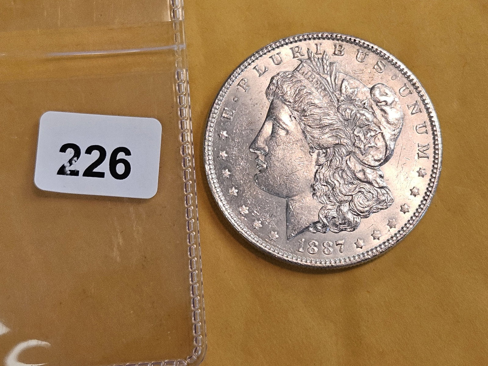 Very Choice Brilliant Uncirculated 1887 Morgan Silver Dollar - 2