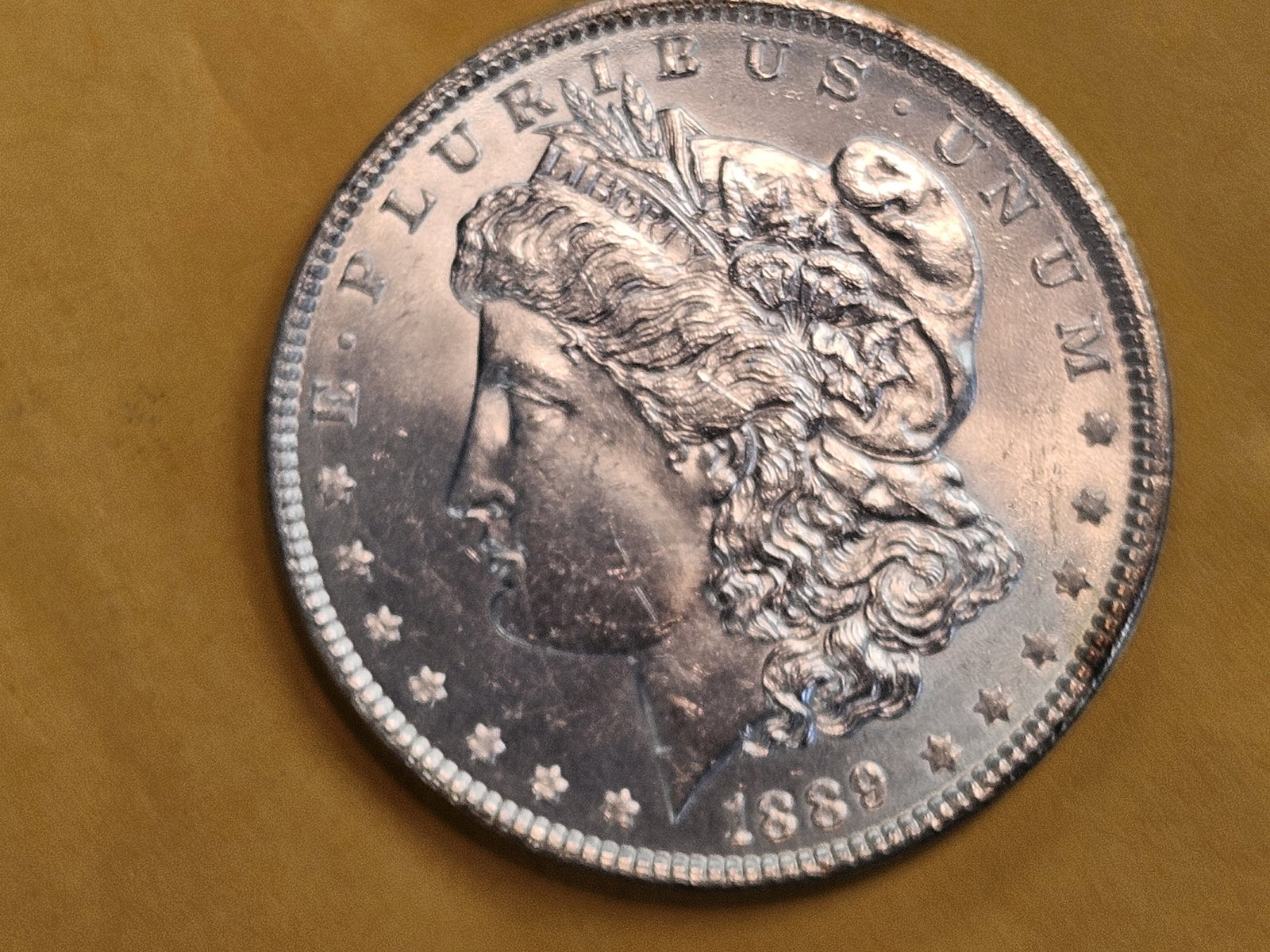 Very Choice Brilliant Uncirculated 1889 Morgan Silver Dollar: near Gem