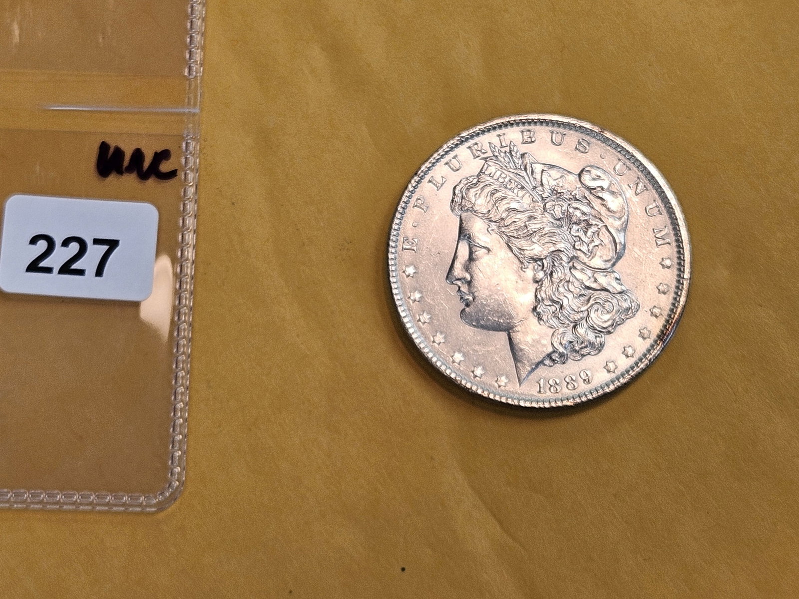 Very Choice Brilliant Uncirculated 1889 Morgan Silver Dollar - 2