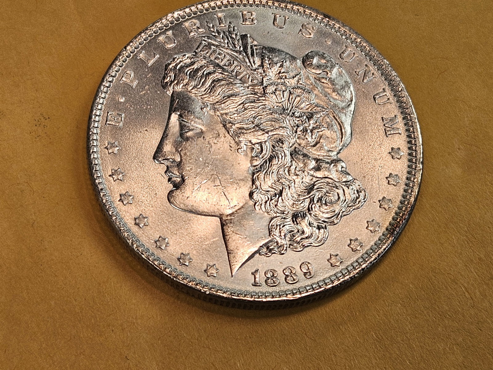 Very Choice Brilliant Uncirculated 1889 Morgan Silver Dollar - 3
