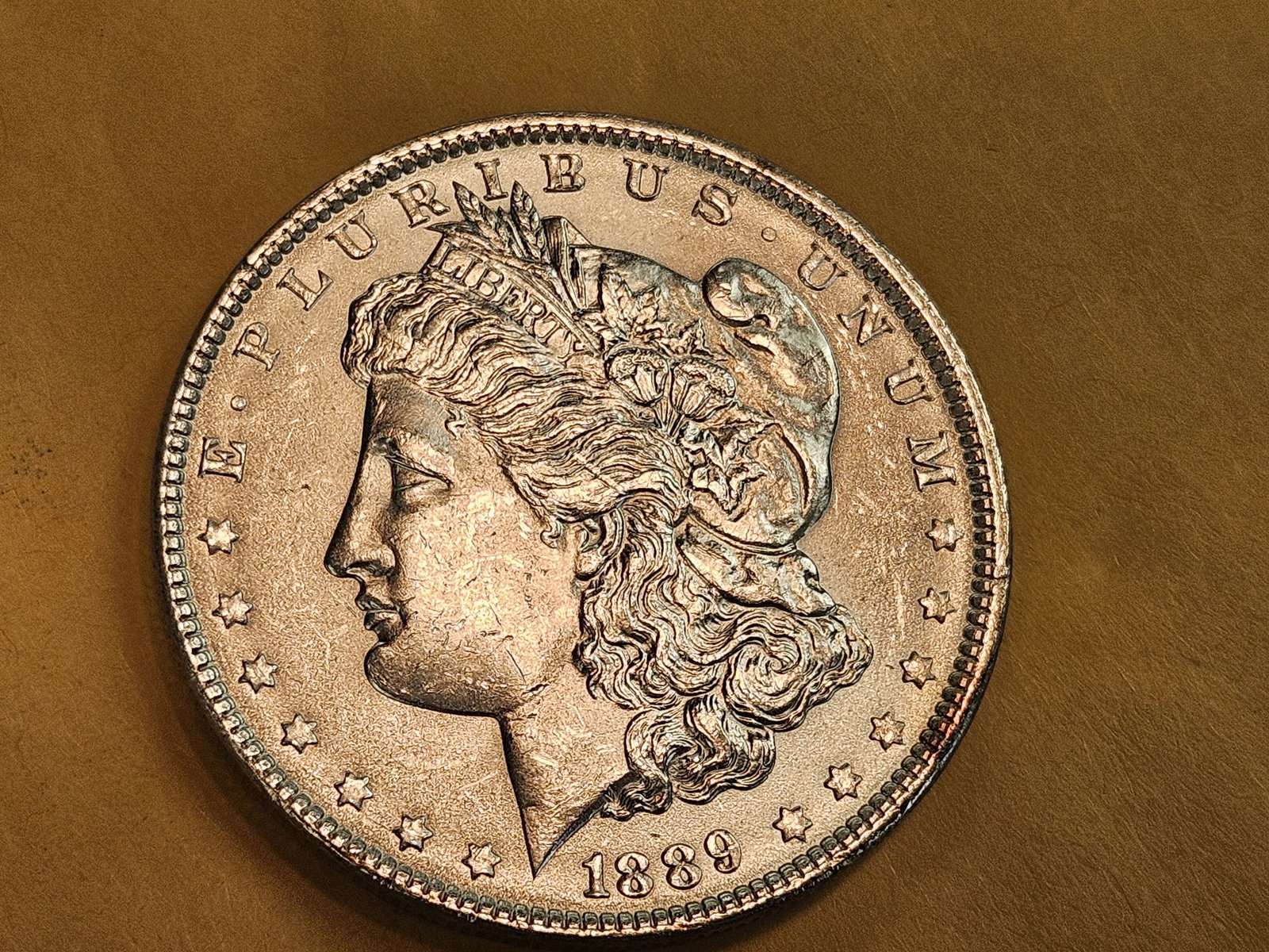 Very Choice Brilliant Uncirculated 1889 Morgan Silver Dollar - 4