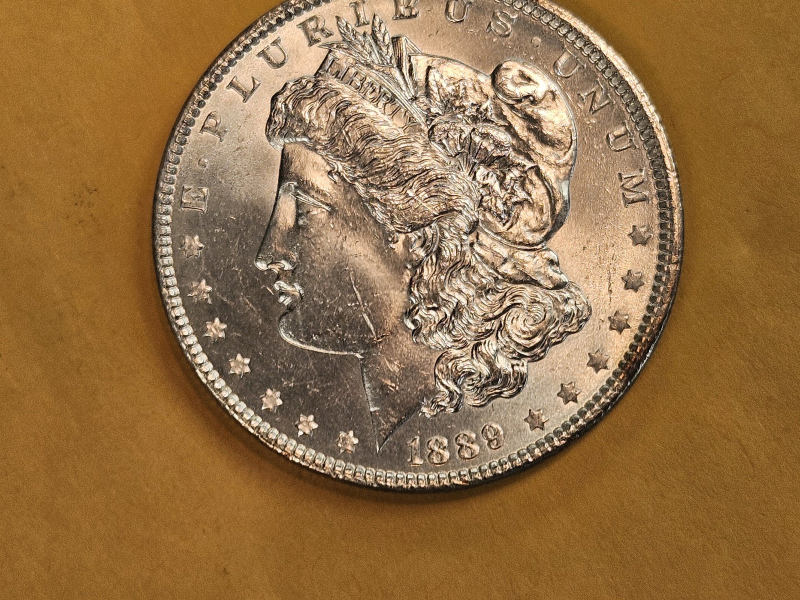 Very Choice Brilliant Uncirculated 1889 Morgan Silver Dollar - 5