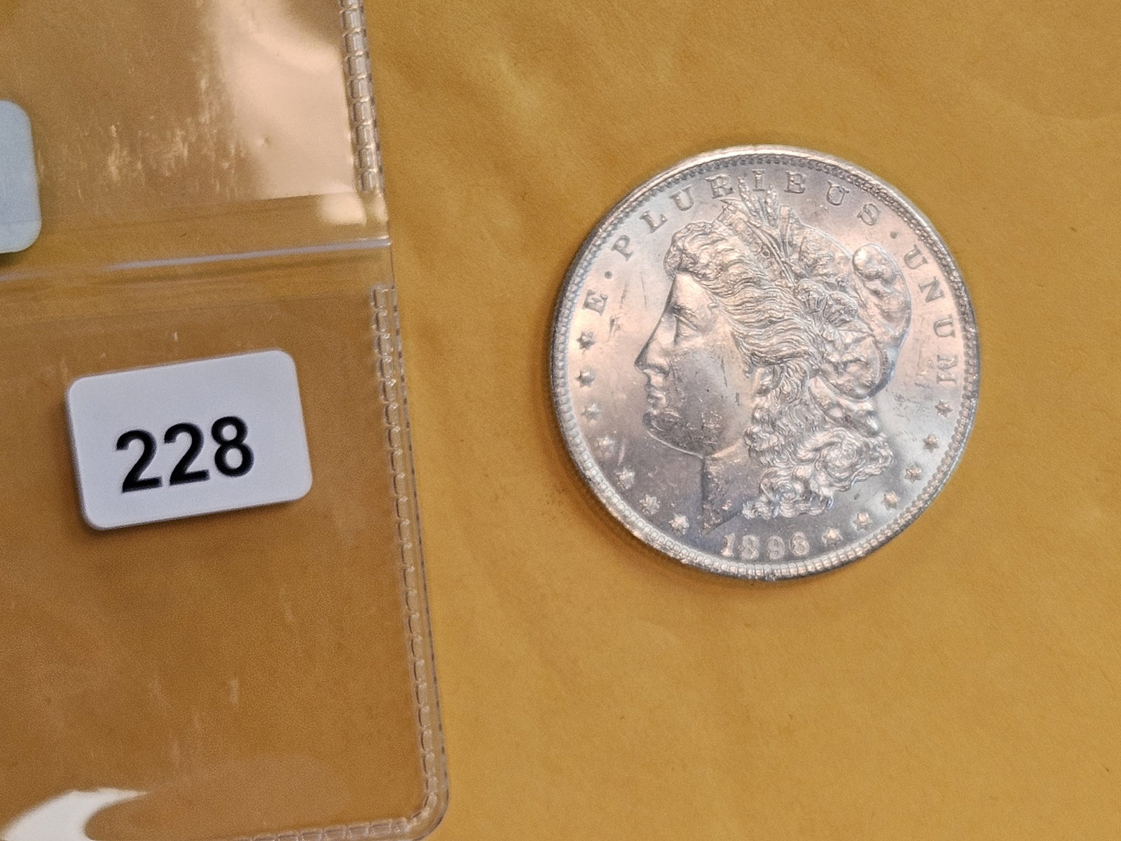 Very Choice Brilliant Uncirculated 1896 Morgan Silver Dollar - 2