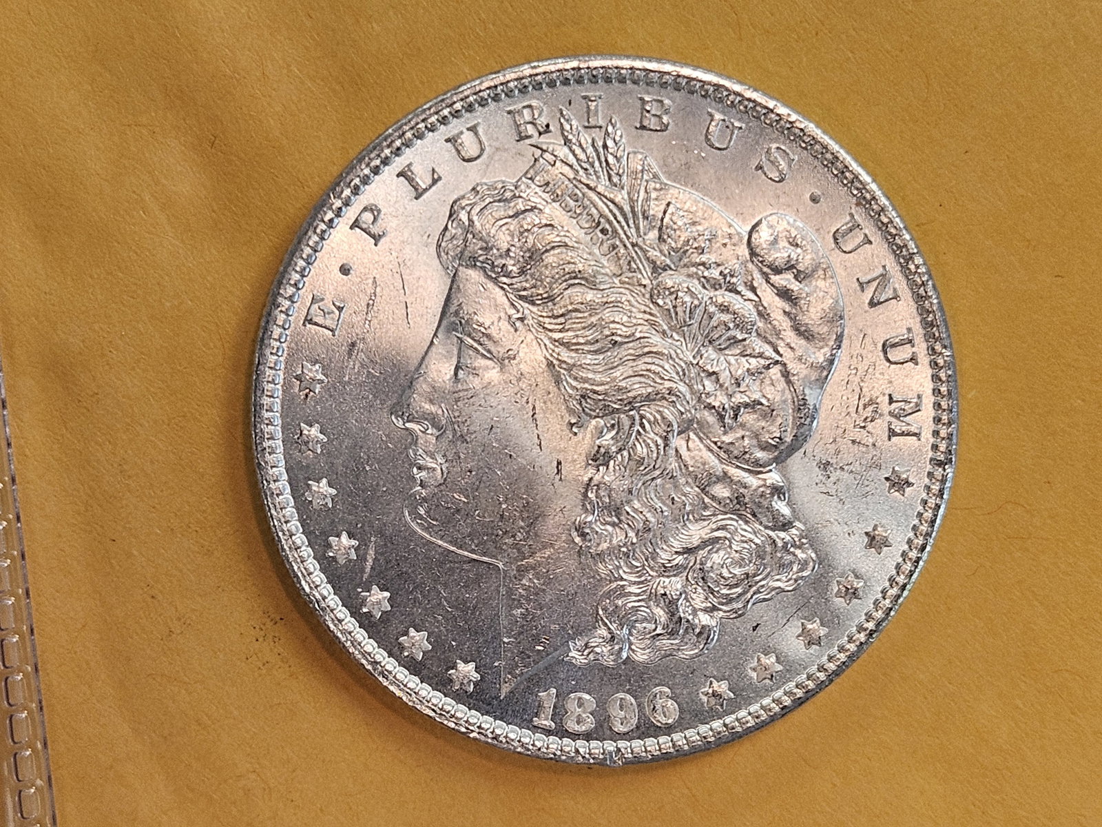 Very Choice Brilliant Uncirculated 1896 Morgan Silver Dollar - 4