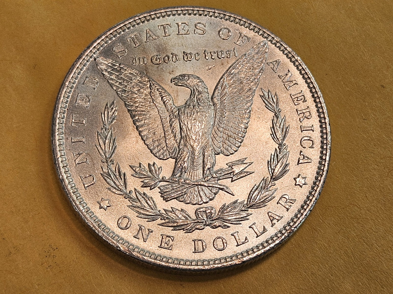 Very Choice Brilliant Uncirculated 1896 Morgan Silver Dollar - 5
