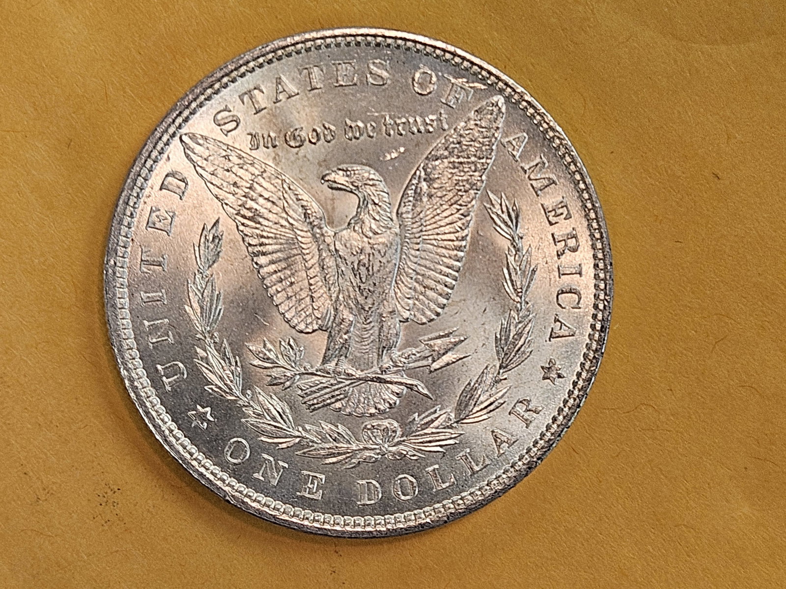 Very Choice Brilliant Uncirculated 1896 Morgan Silver Dollar - 7