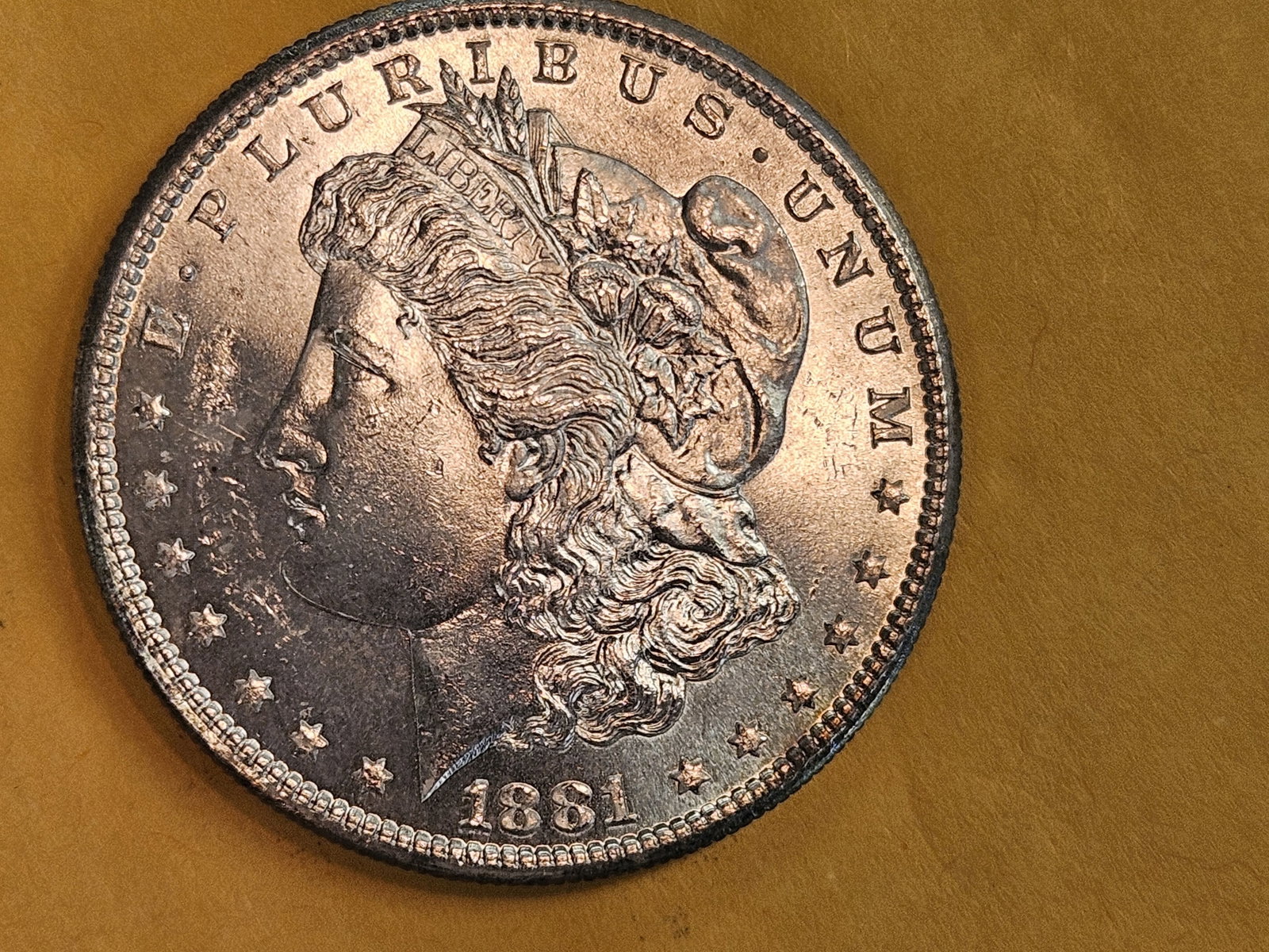 Very Choice Brilliant Uncirculated 1881-S Morgan Silver Dollar - 5