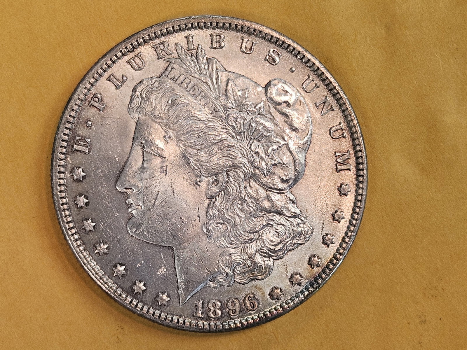 Choice Brilliant Uncirculated 1896 Morgan Silver Dollar - 3
