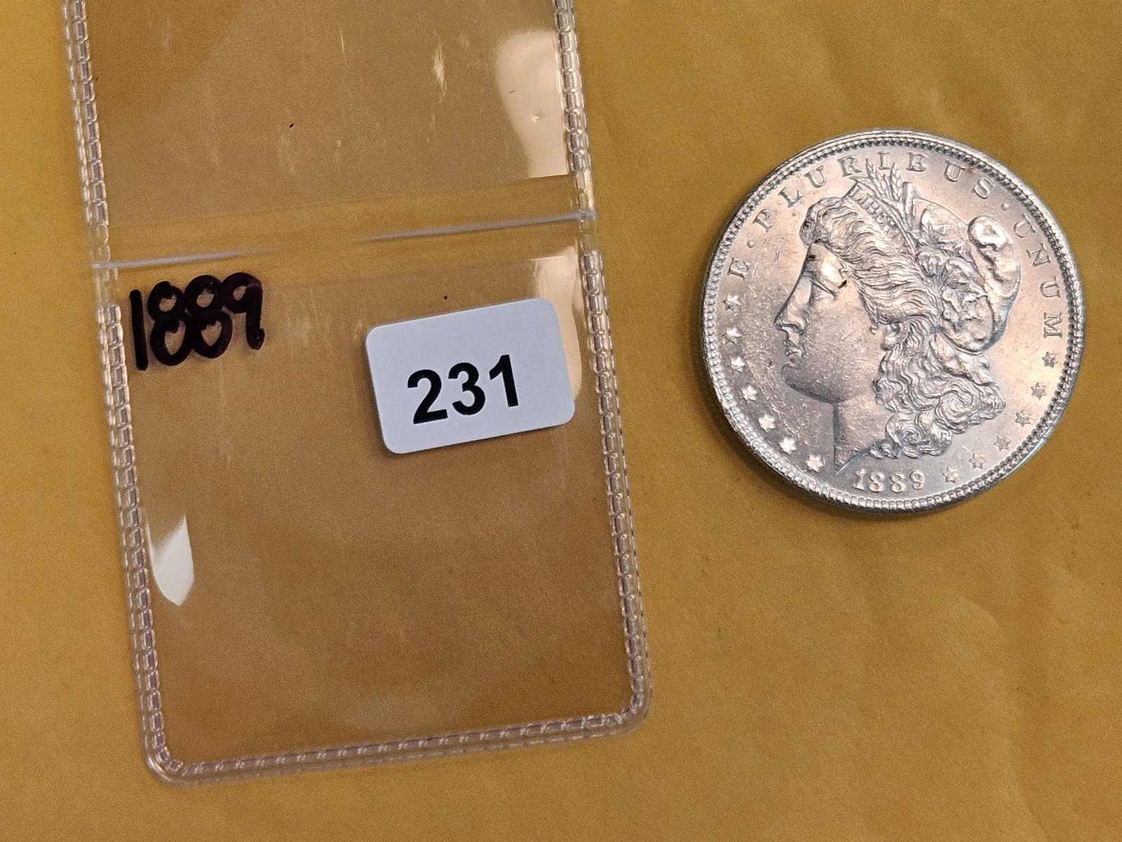 Choice Brilliant Uncirculated Plus 1889 Morgan Silver Dollar - 2