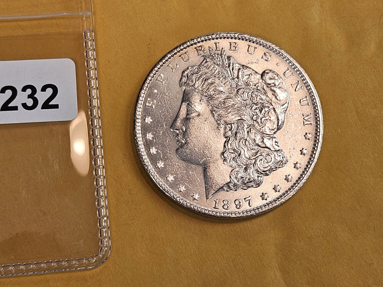 Choice Brilliant Uncirculated Plus 1897 Morgan Silver Dollar - 2