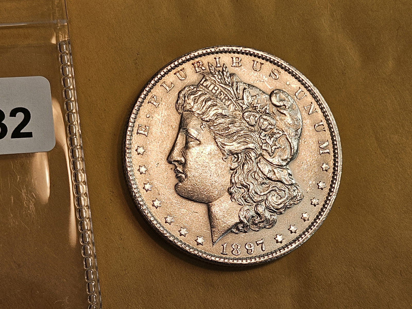 Choice Brilliant Uncirculated Plus 1897 Morgan Silver Dollar - 3