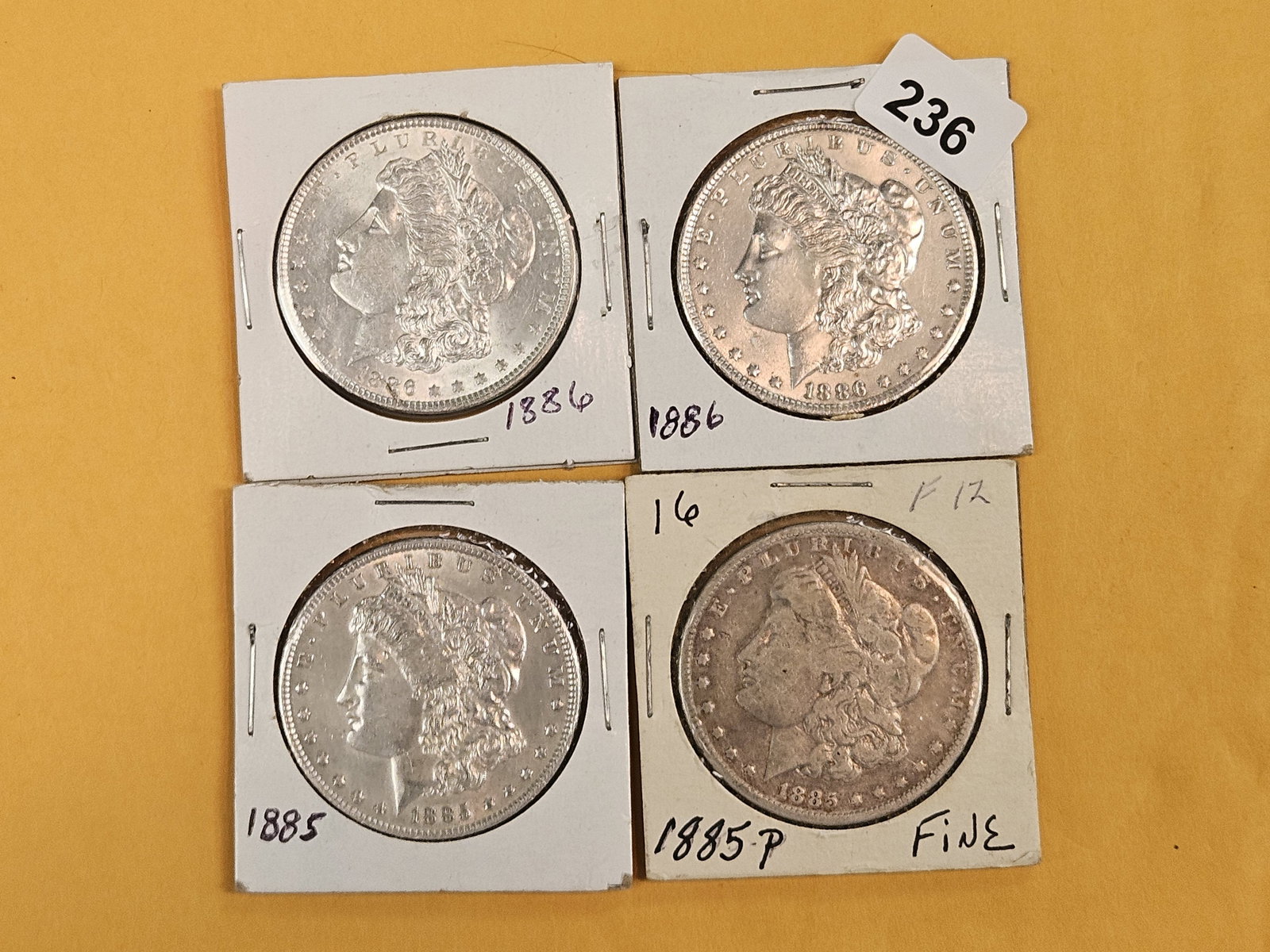 Four Morgan Silver Dollars - 2