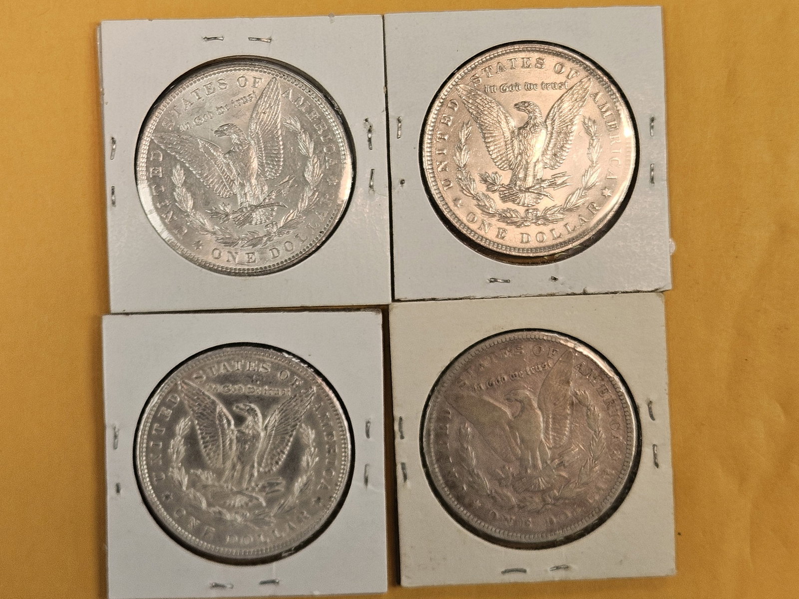 Four Morgan Silver Dollars - 3