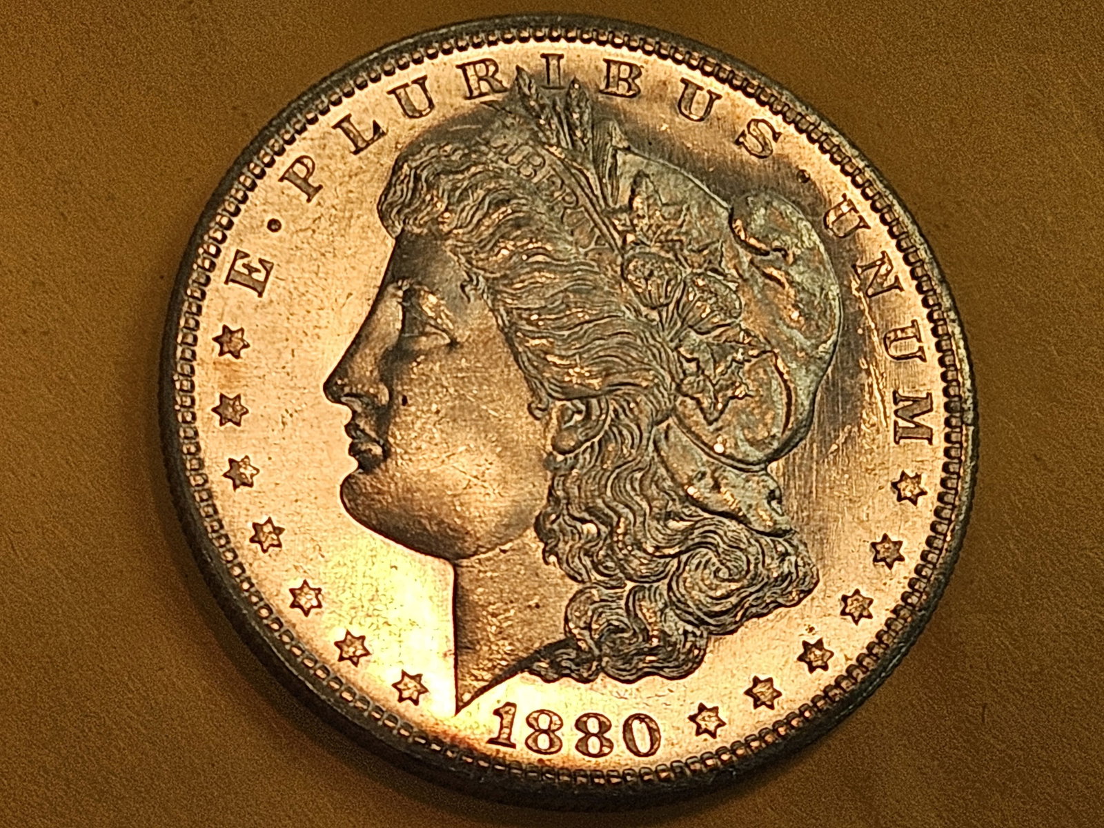 Very Choice Brilliant Uncirculated 1880-S Morgan Silver Dollar - 4