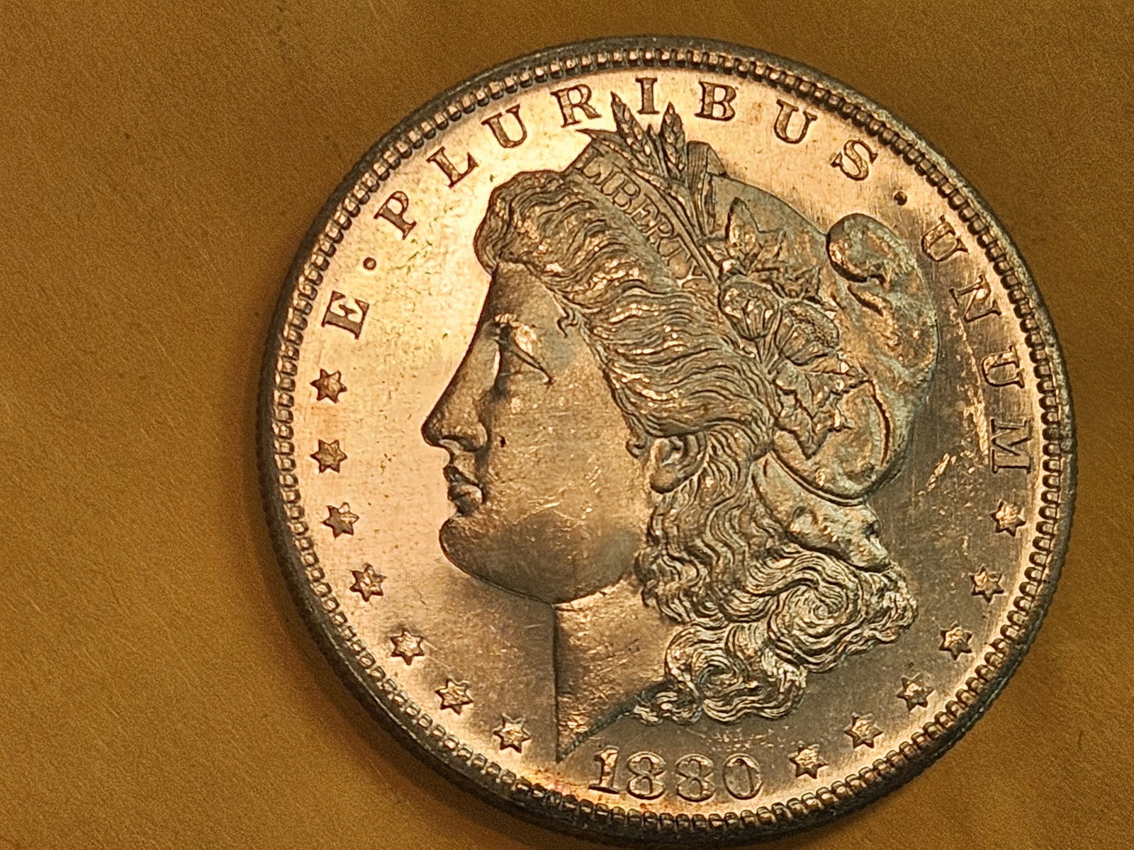 Very Choice Brilliant Uncirculated 1880-S Morgan Silver Dollar - 5