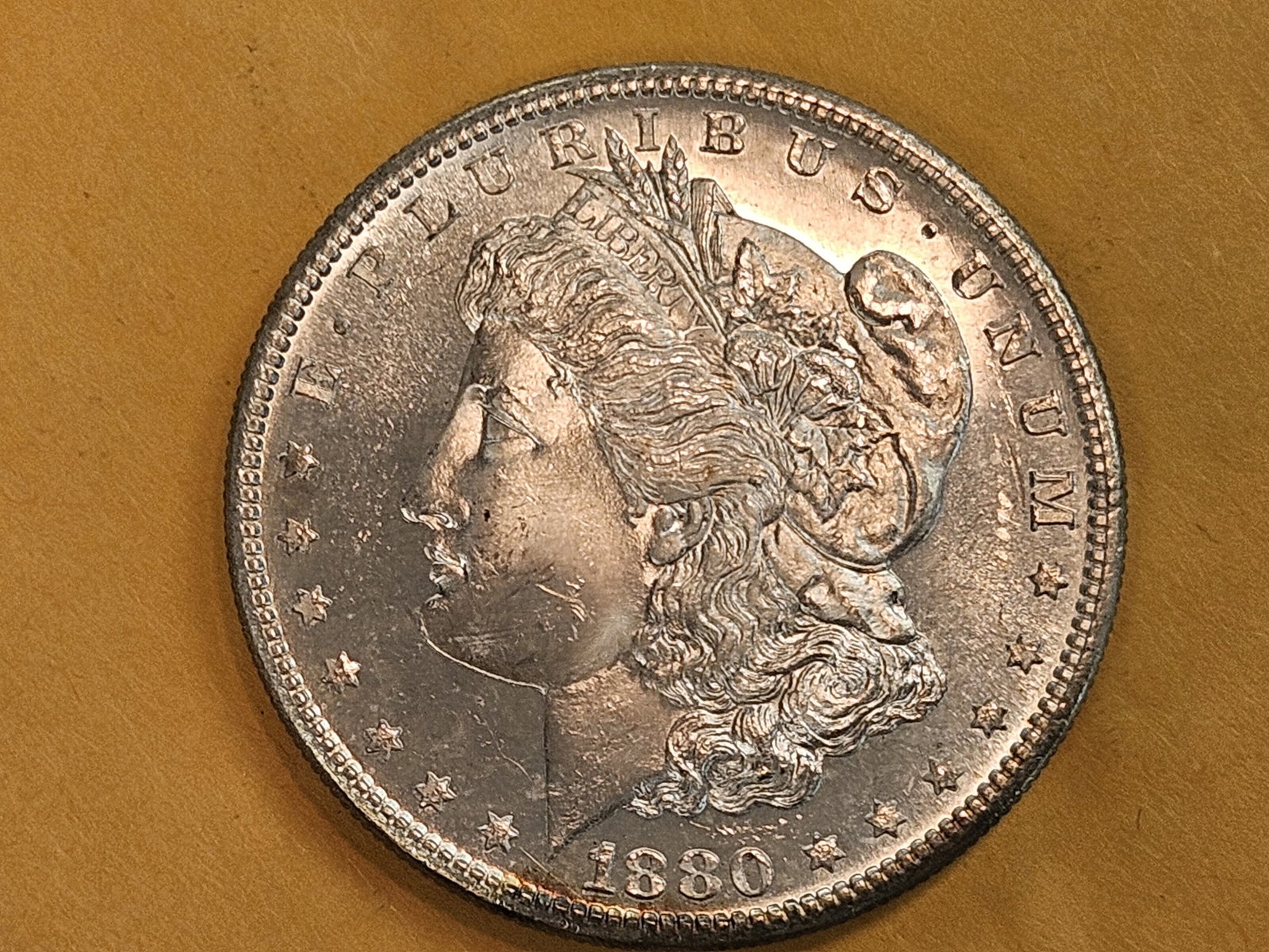 Very Choice Brilliant Uncirculated 1880-S Morgan Silver Dollar - 6