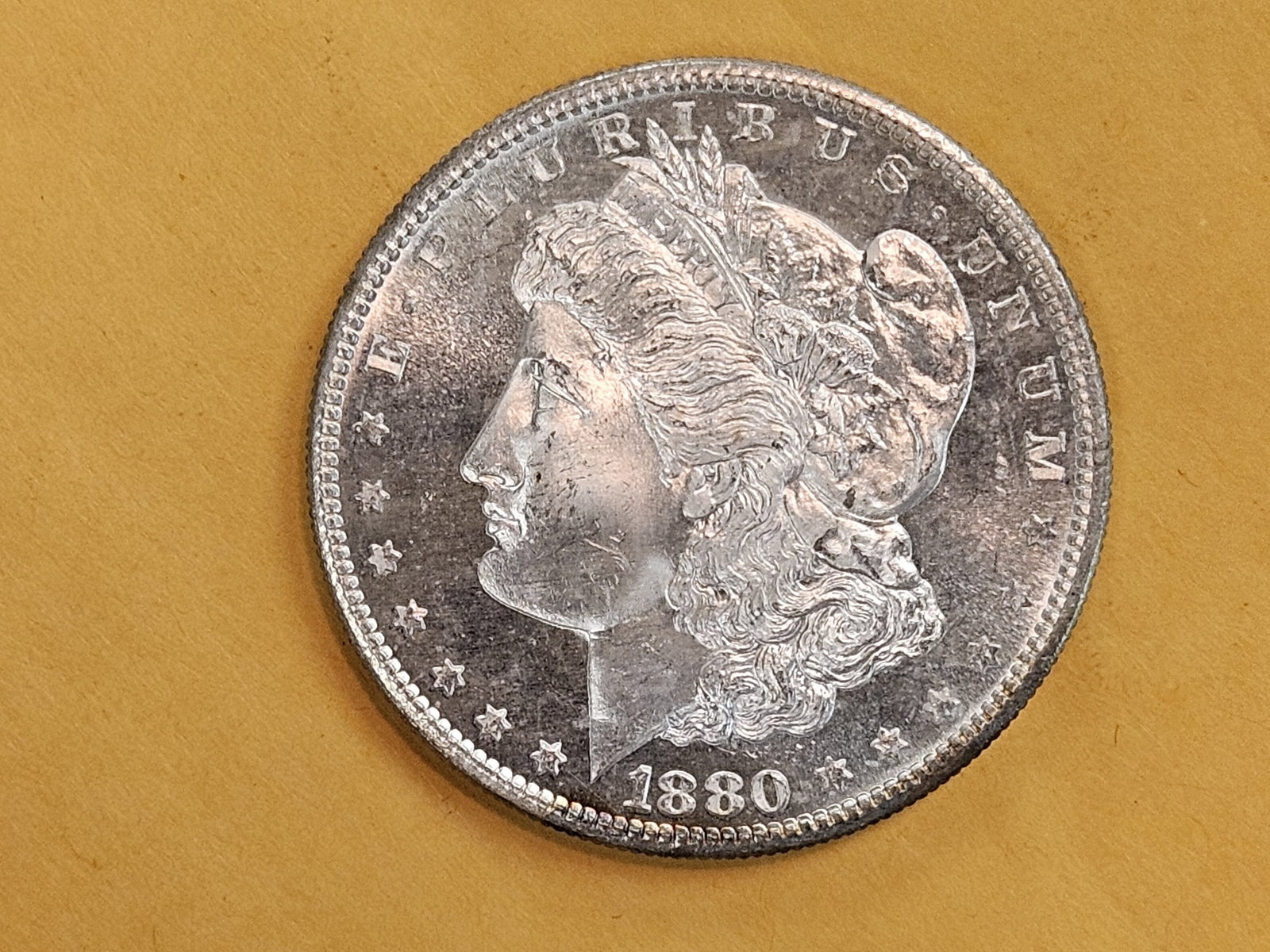 Very Choice Brilliant Uncirculated 1880-S Morgan Silver Dollar - 7